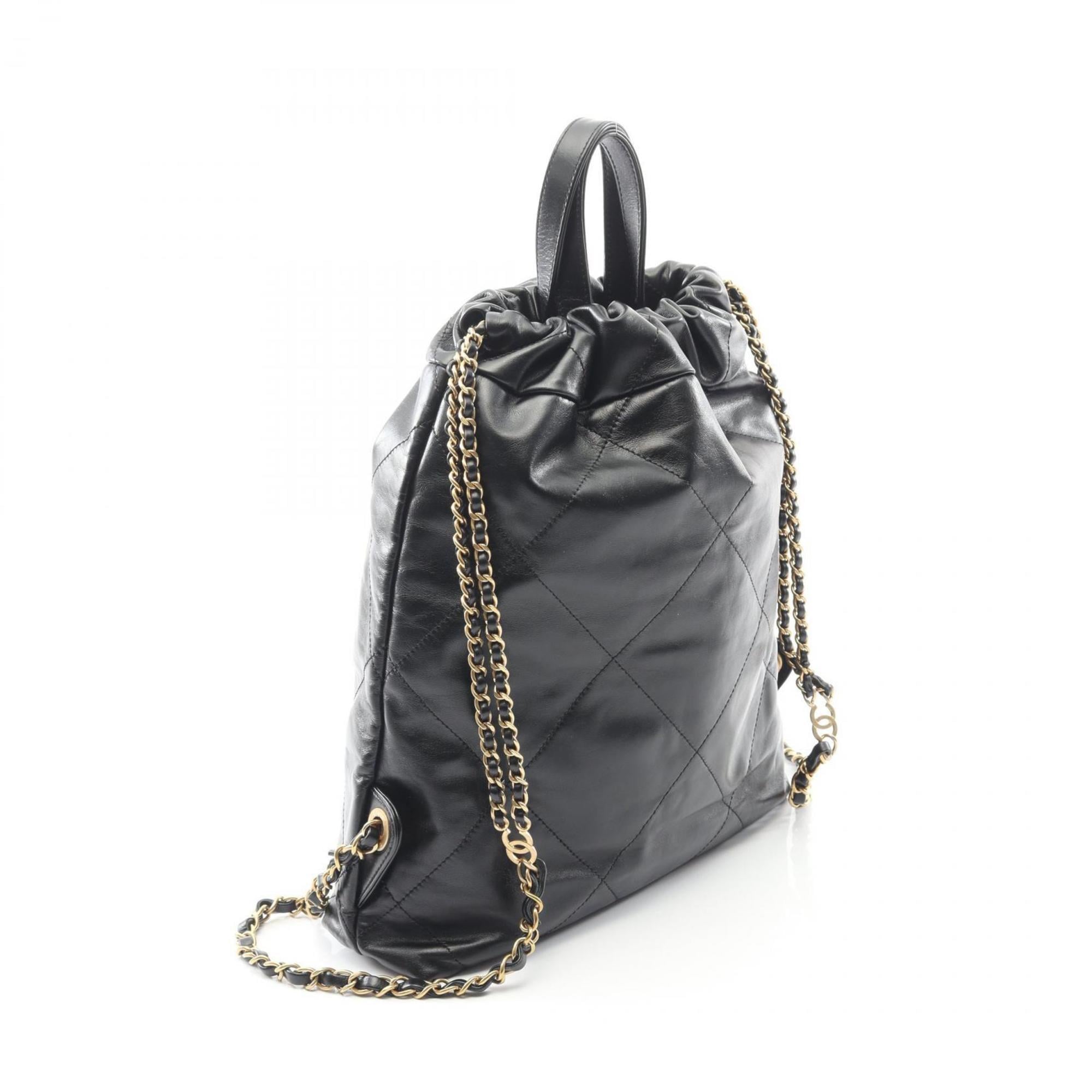 Chanel Black Leather Backpack (Pre-Owned)