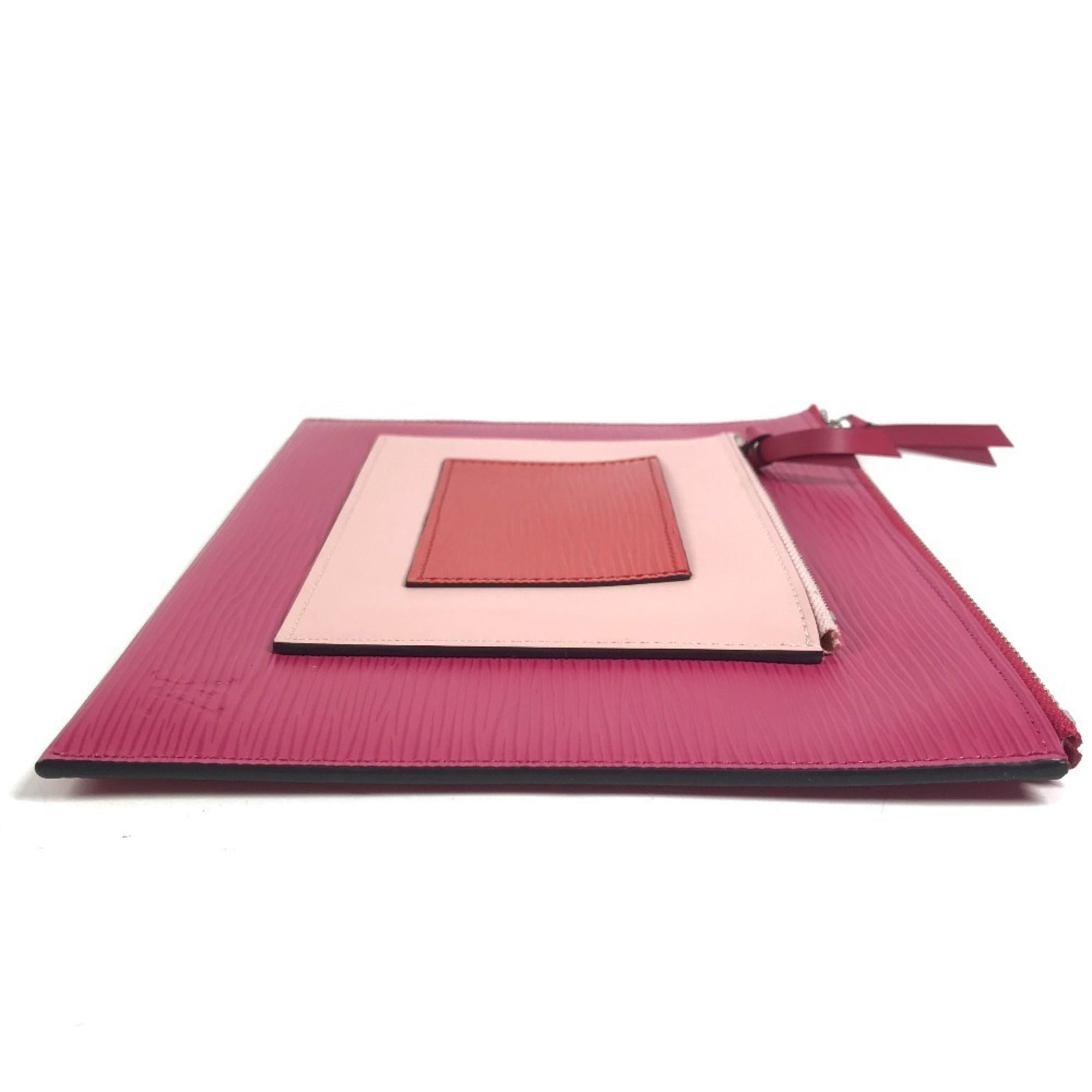 Louis Vuitton Coquelicots Pink Red Color Epi Leather Clutch Bag Handbag Pochette Pouch (Pre-Owned)