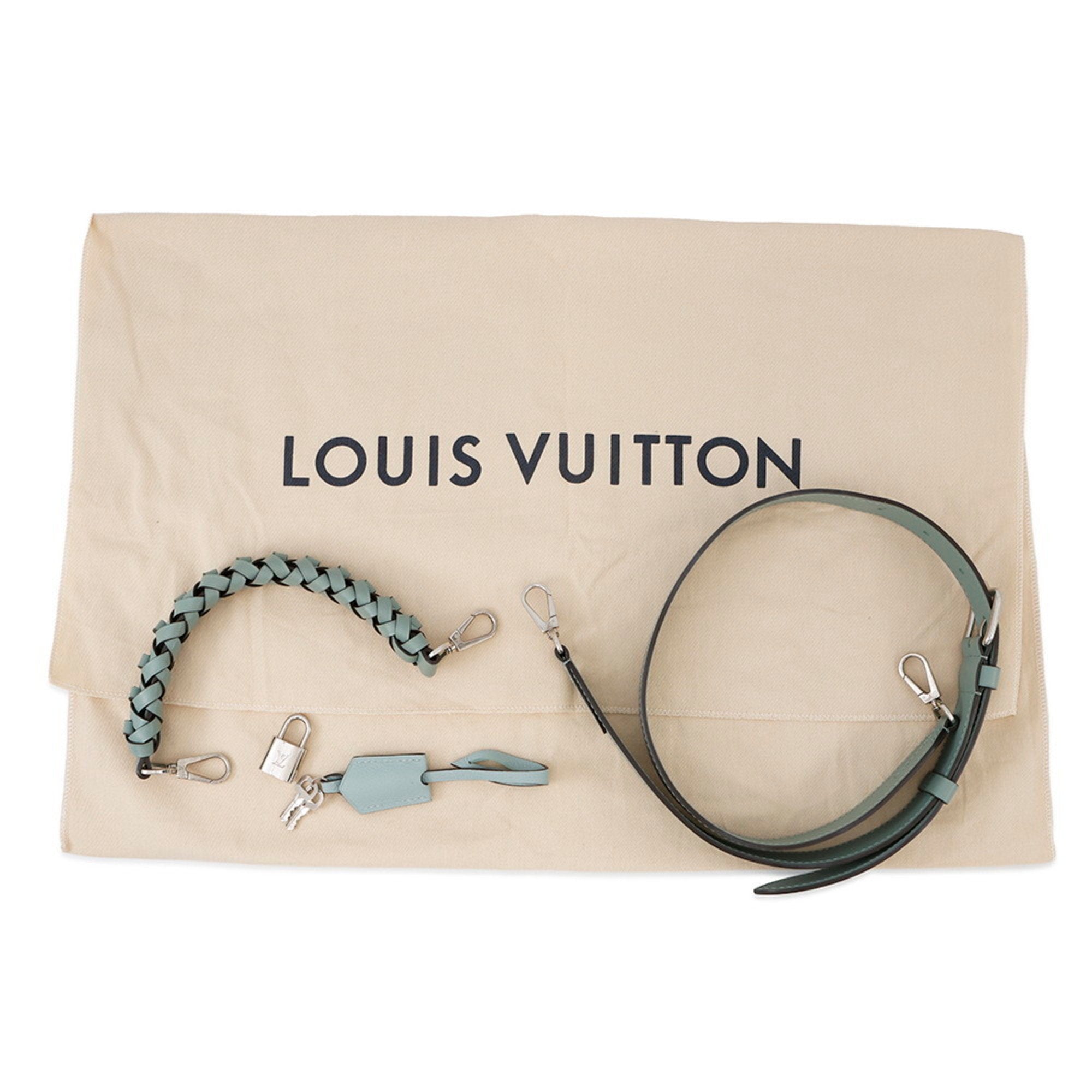 Louis Vuitton Light Blue Monogram Mahina Leather Handbag Shoulder Bag (Pre-Owned)