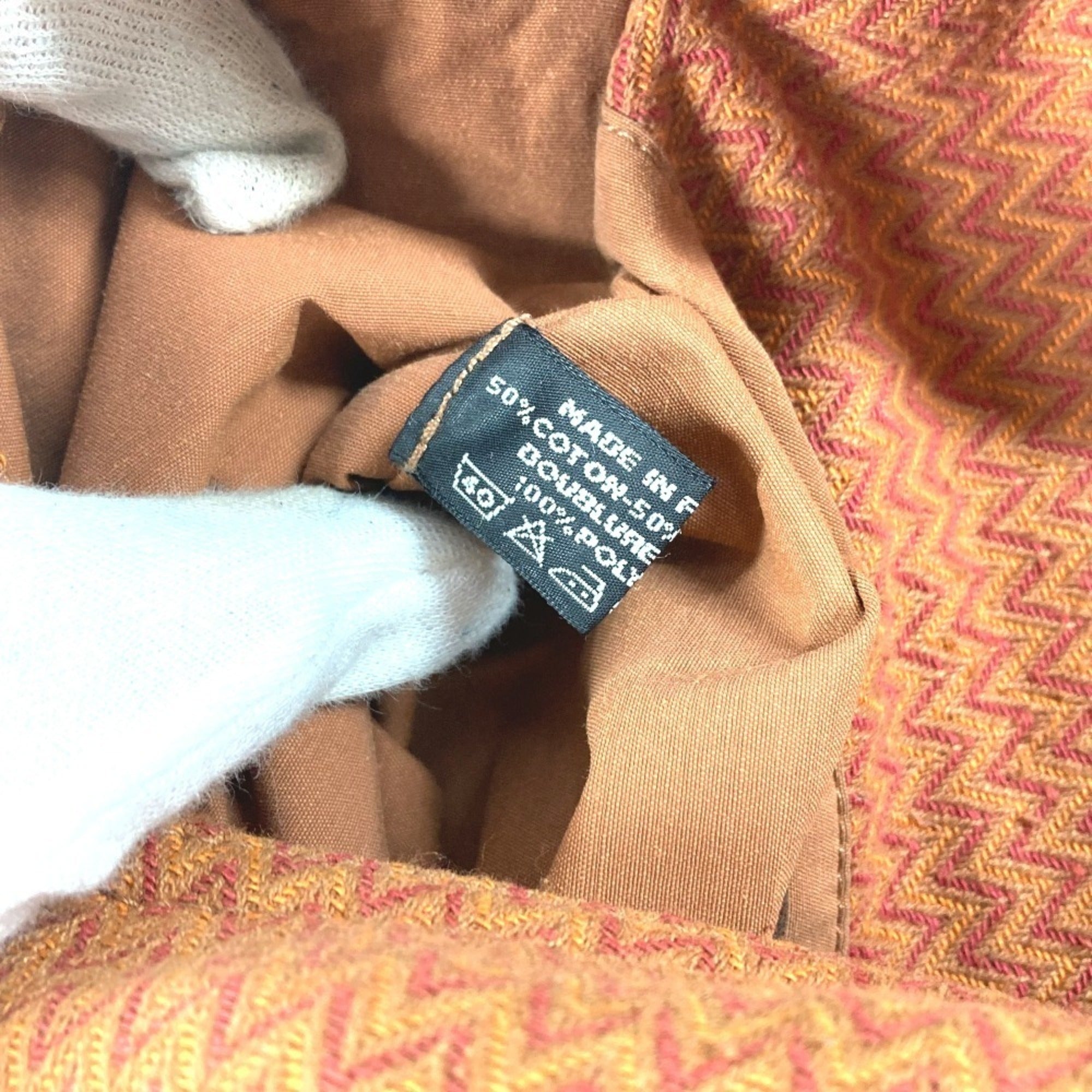 Hermes Orange Canvas Shoulder Bag (Pre-Owned)