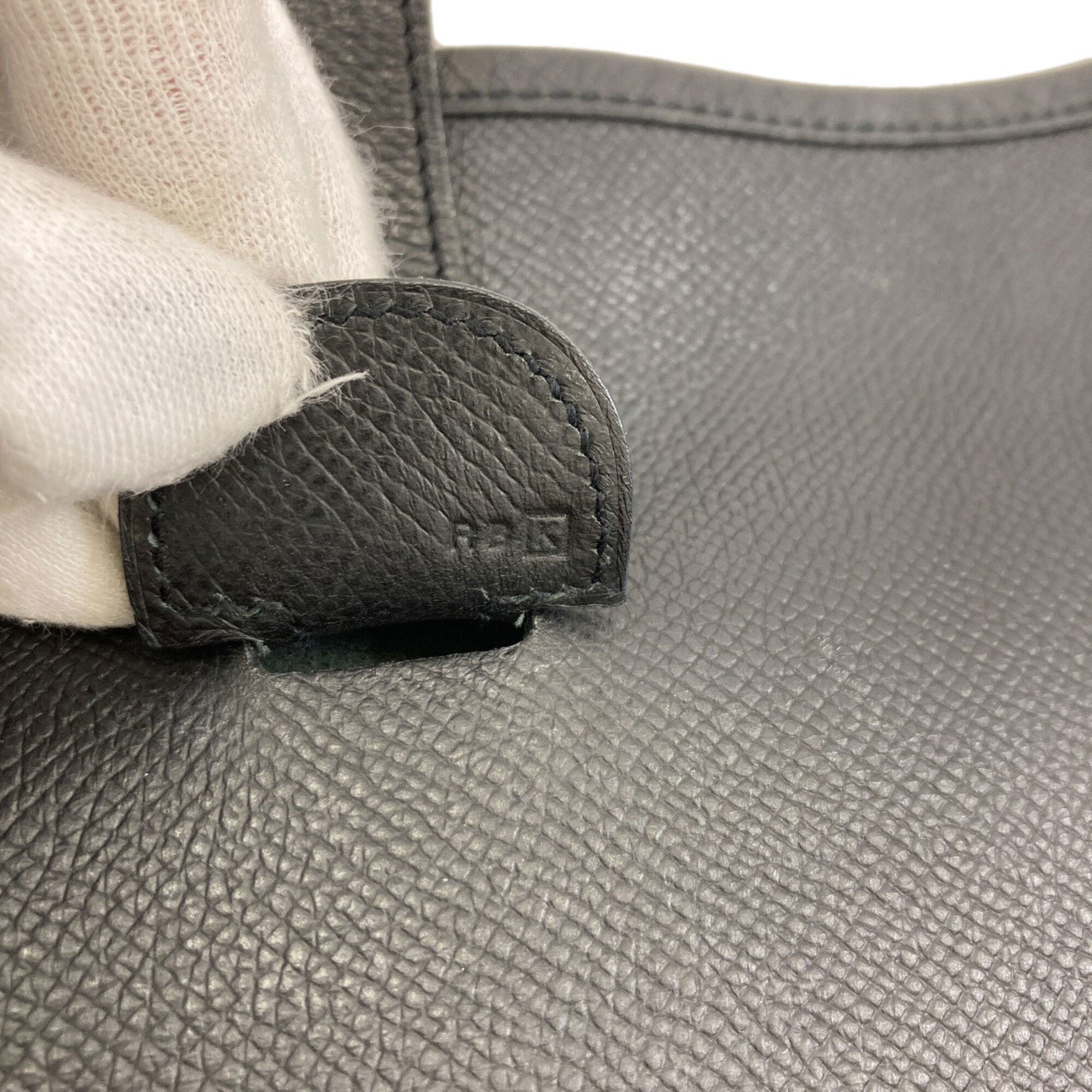 Hermes Evelyne Black Epsom Leather Shoulder Bag (Pre-Owned)