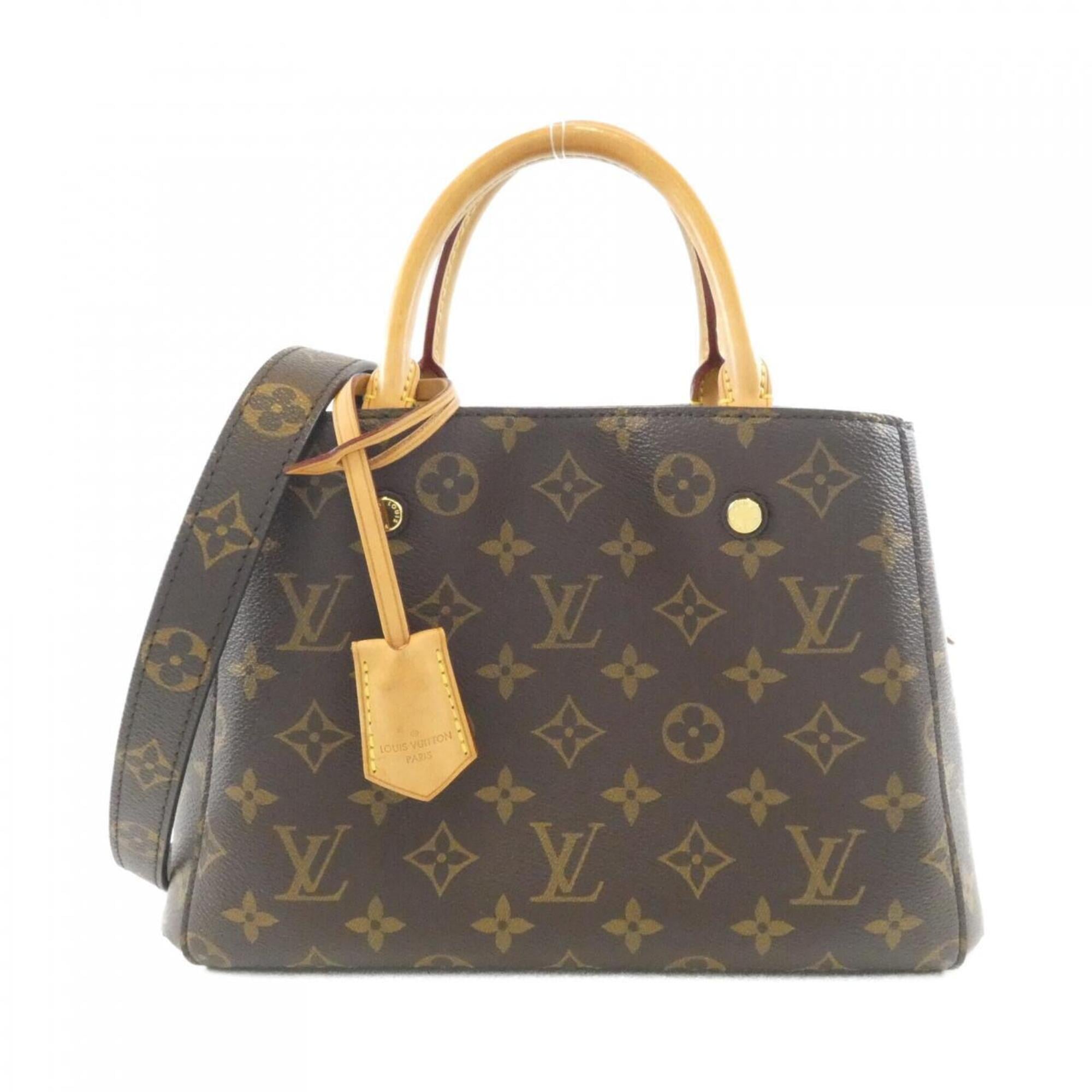Louis Vuitton Monogram Marron Coated Canvas Handbag (Pre-Owned)
