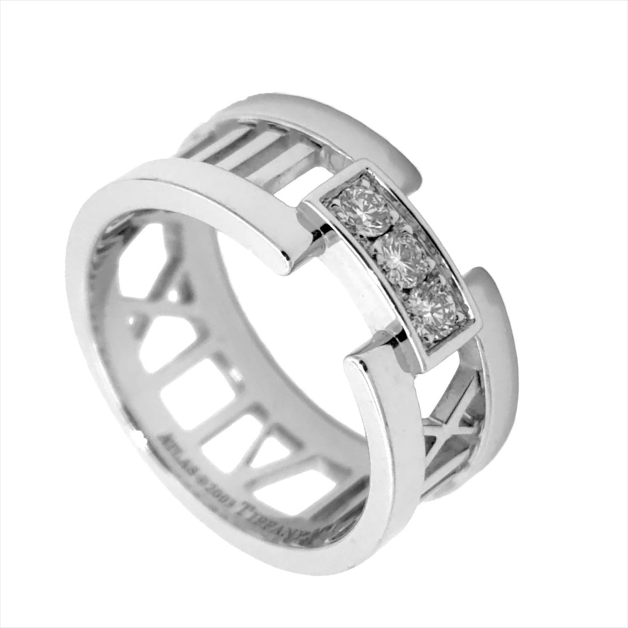 Tiffany Atlas White Gold (18K) Band Ring (Pre-Owned)