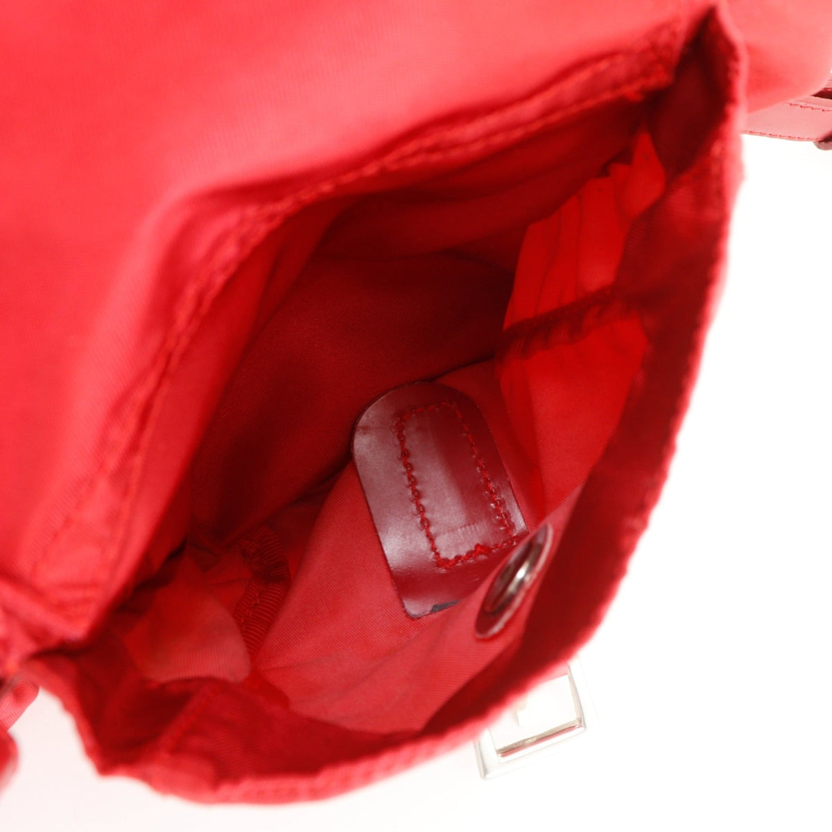 Prada Red Color Nylon Backpack (Pre-Owned)
