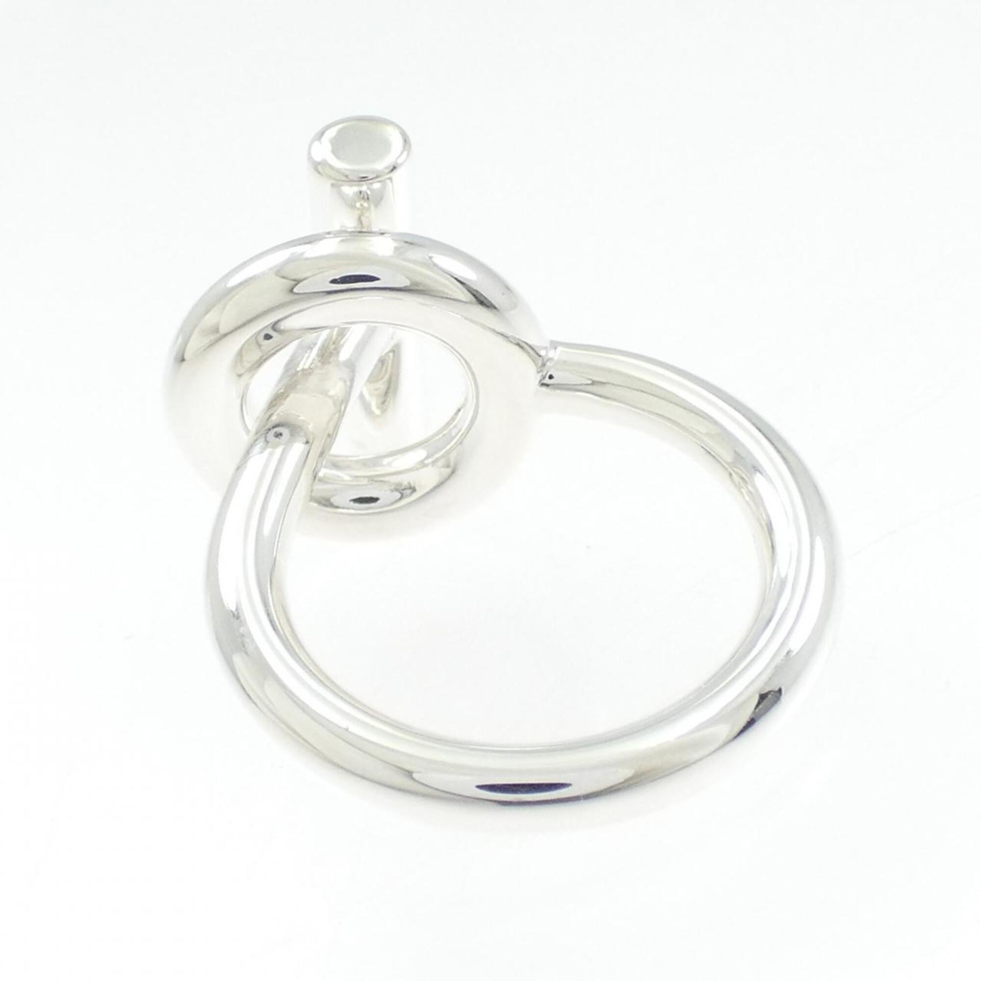 Hermes Silver 925 Band Ring (Pre-Owned)