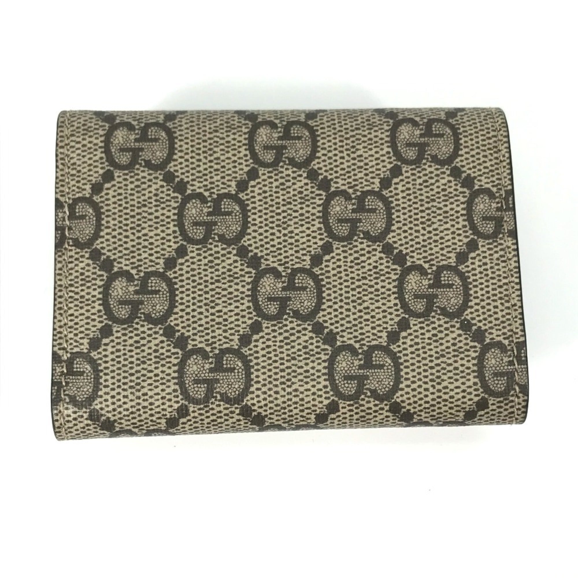 Gucci Beige White Gg Supreme Wallet (Tri-Fold) (Pre-Owned)