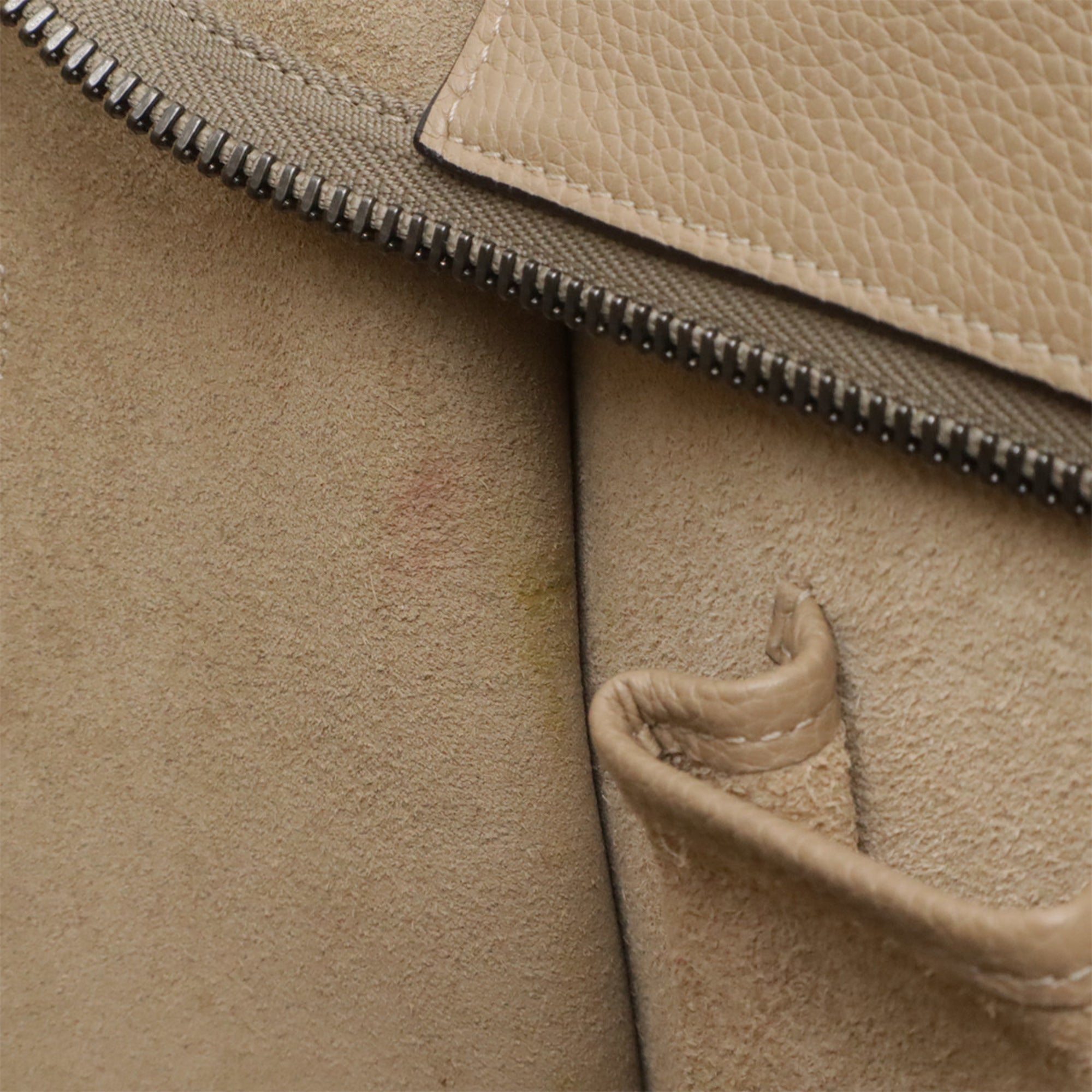 Celine Beige Leather Handbag Tote Bag (Pre-Owned)