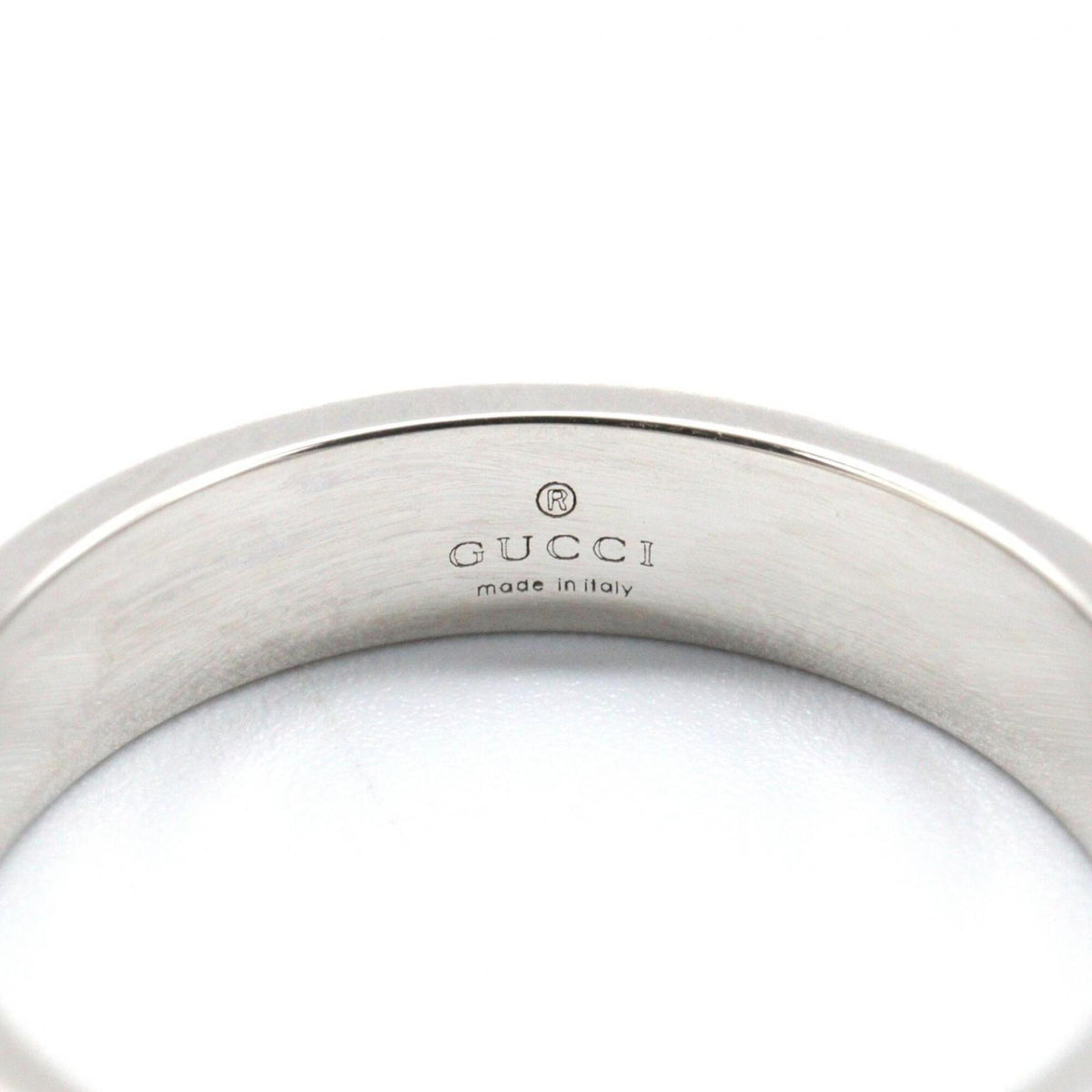 Gucci Silver White Gold (18K) Band Ring (Pre-Owned)