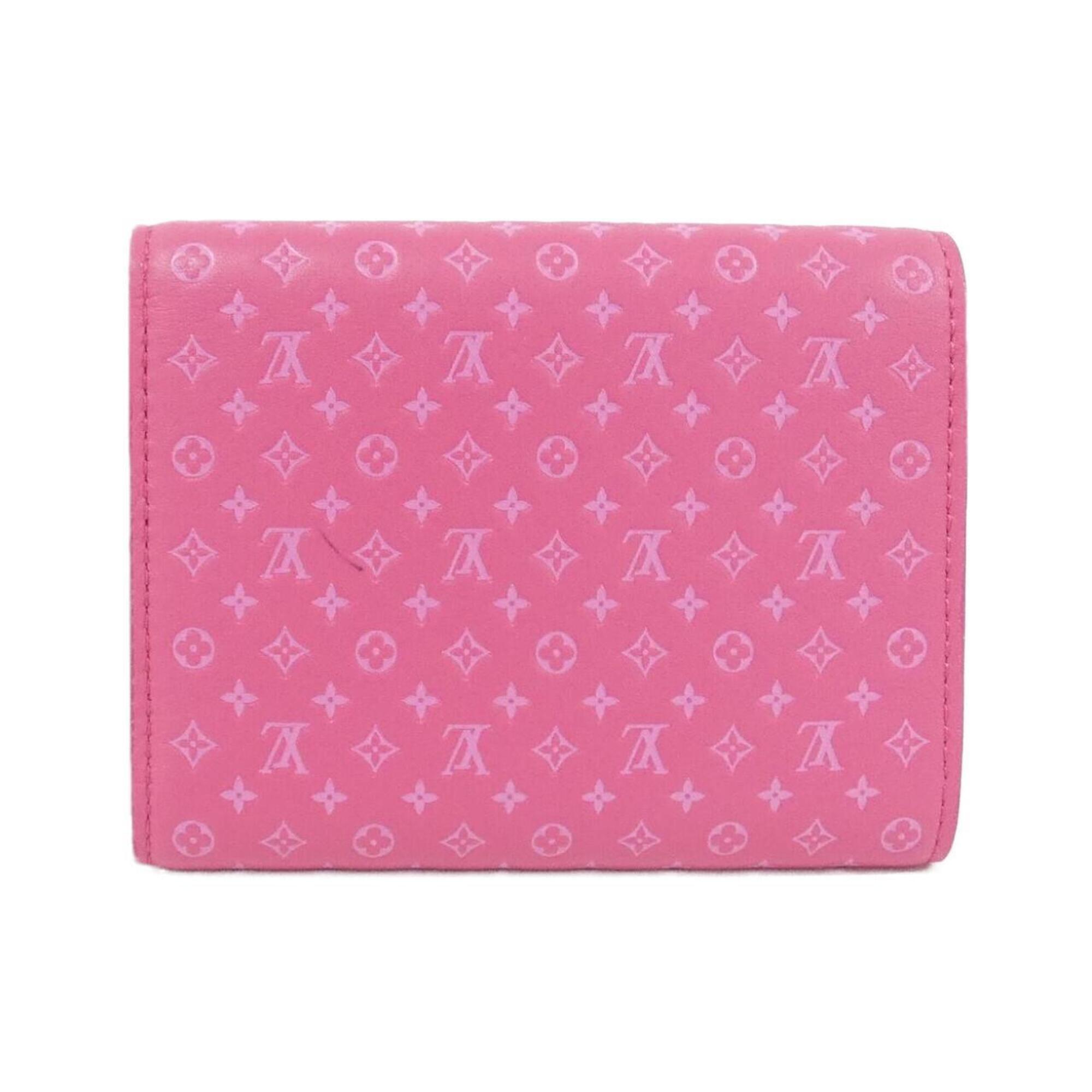 Louis Vuitton Rose Leather Wallet (Tri-Fold) (Pre-Owned)
