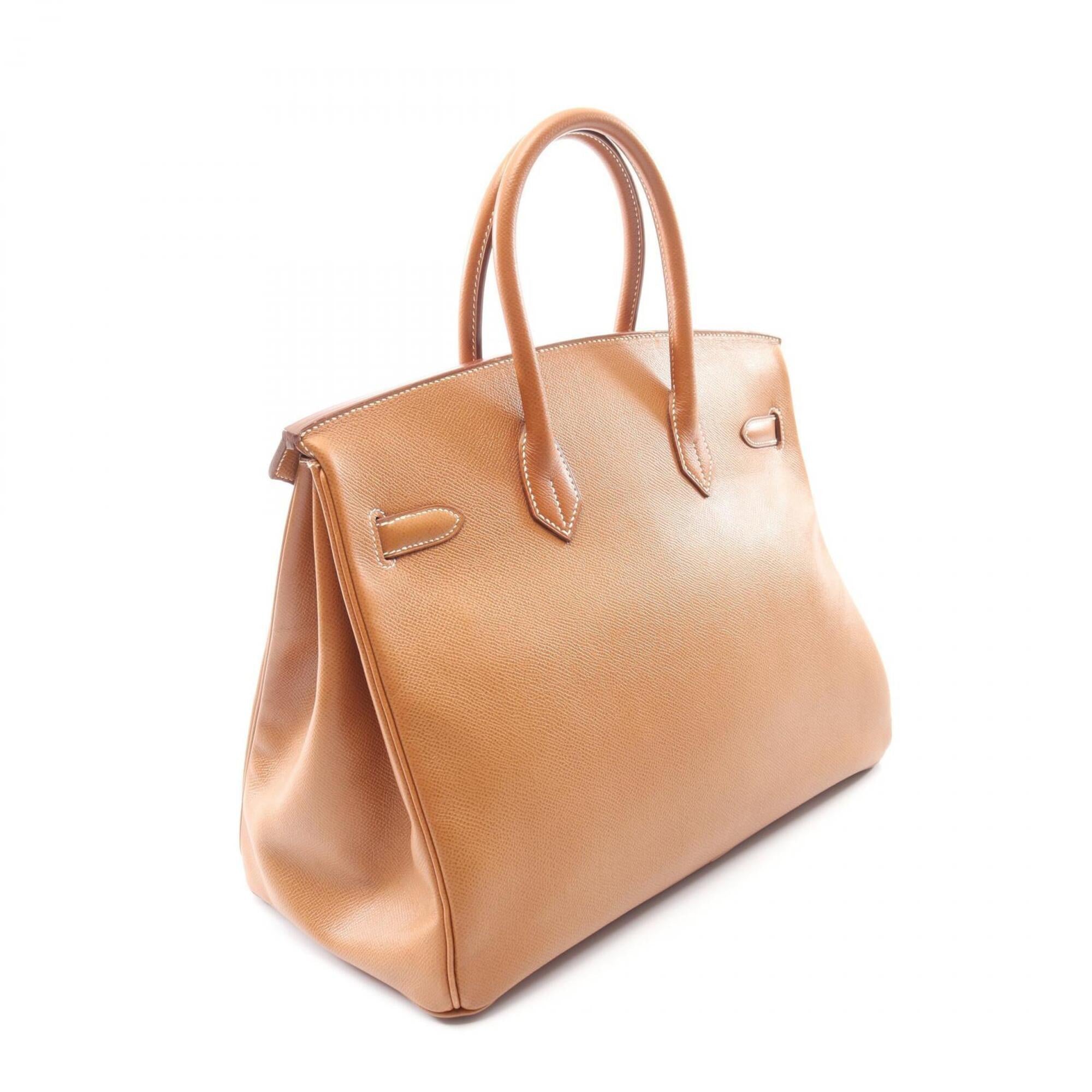 Hermes Brown Courchevel Leather Handbag (Pre-Owned)