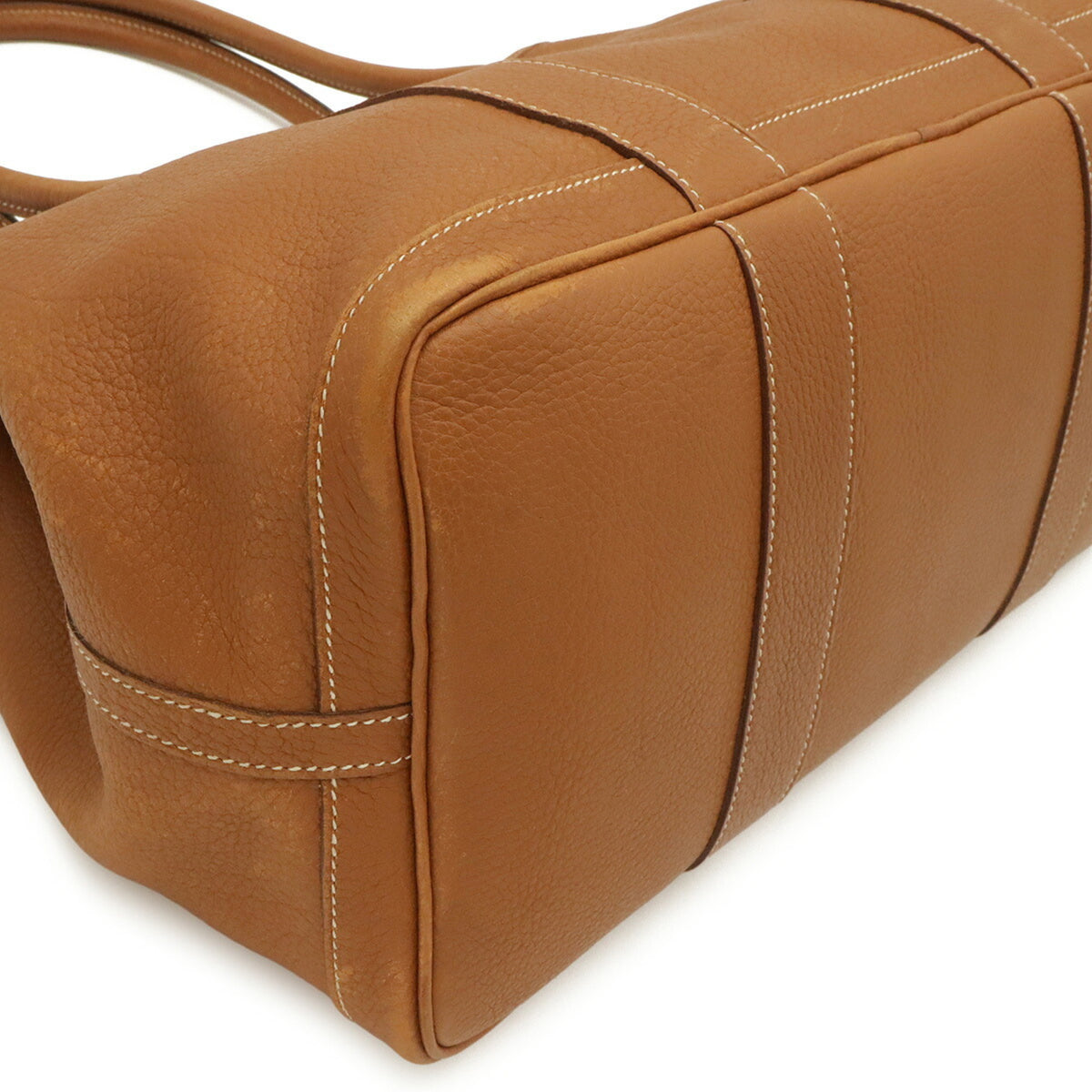 Hermes Brown Yellow Negonda Leather Handbag Tote Bag (Pre-Owned)