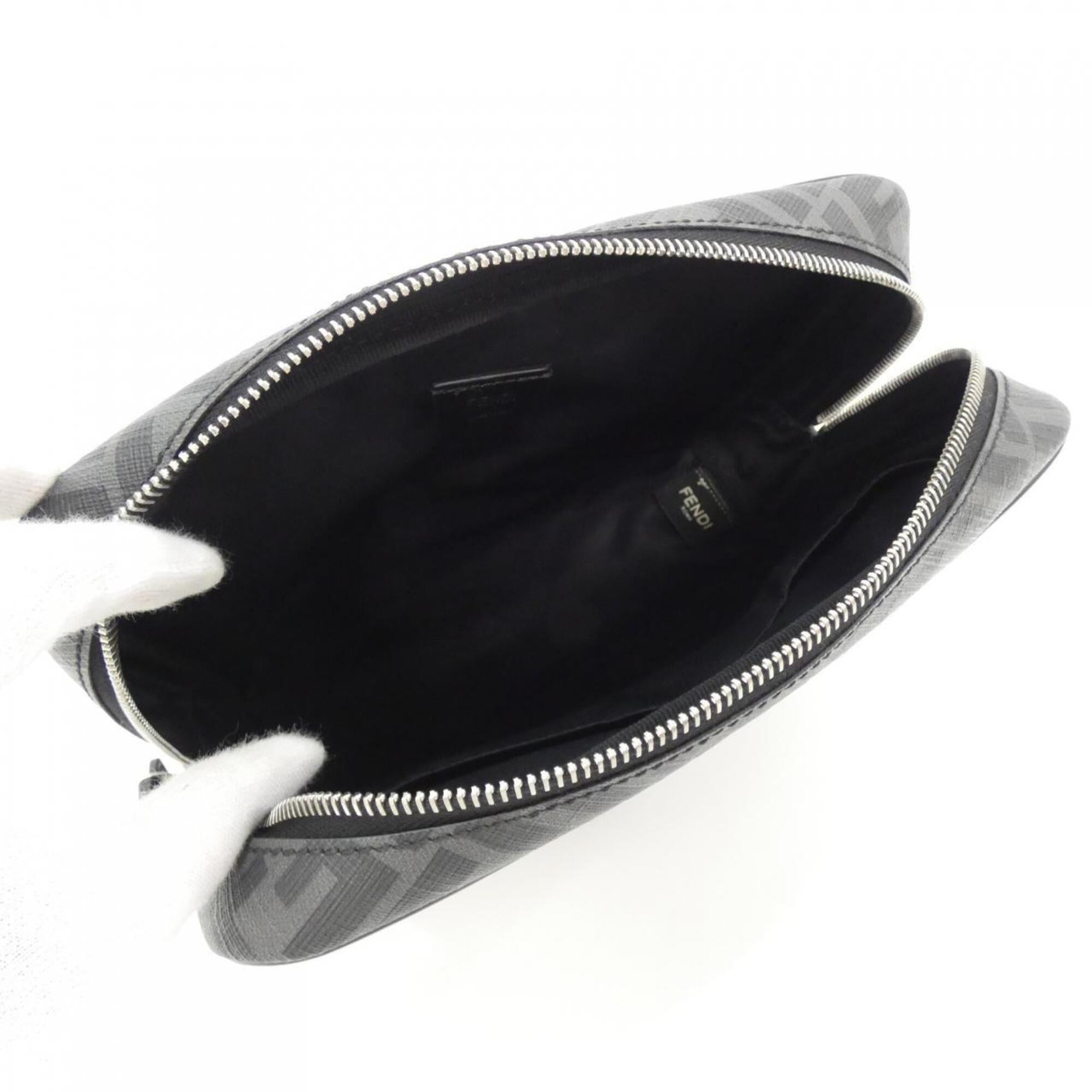 Fendi Black Coated Canvas Handbag Pouch (Pre-Owned)