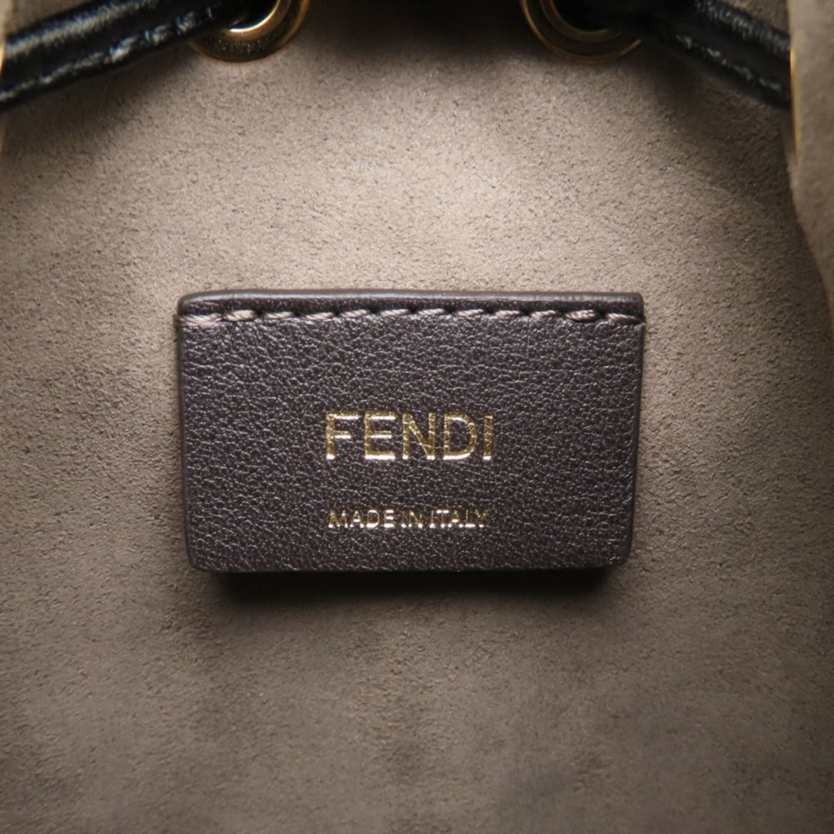 Fendi Black Brown Leather Shoulder Bag (Pre-Owned)