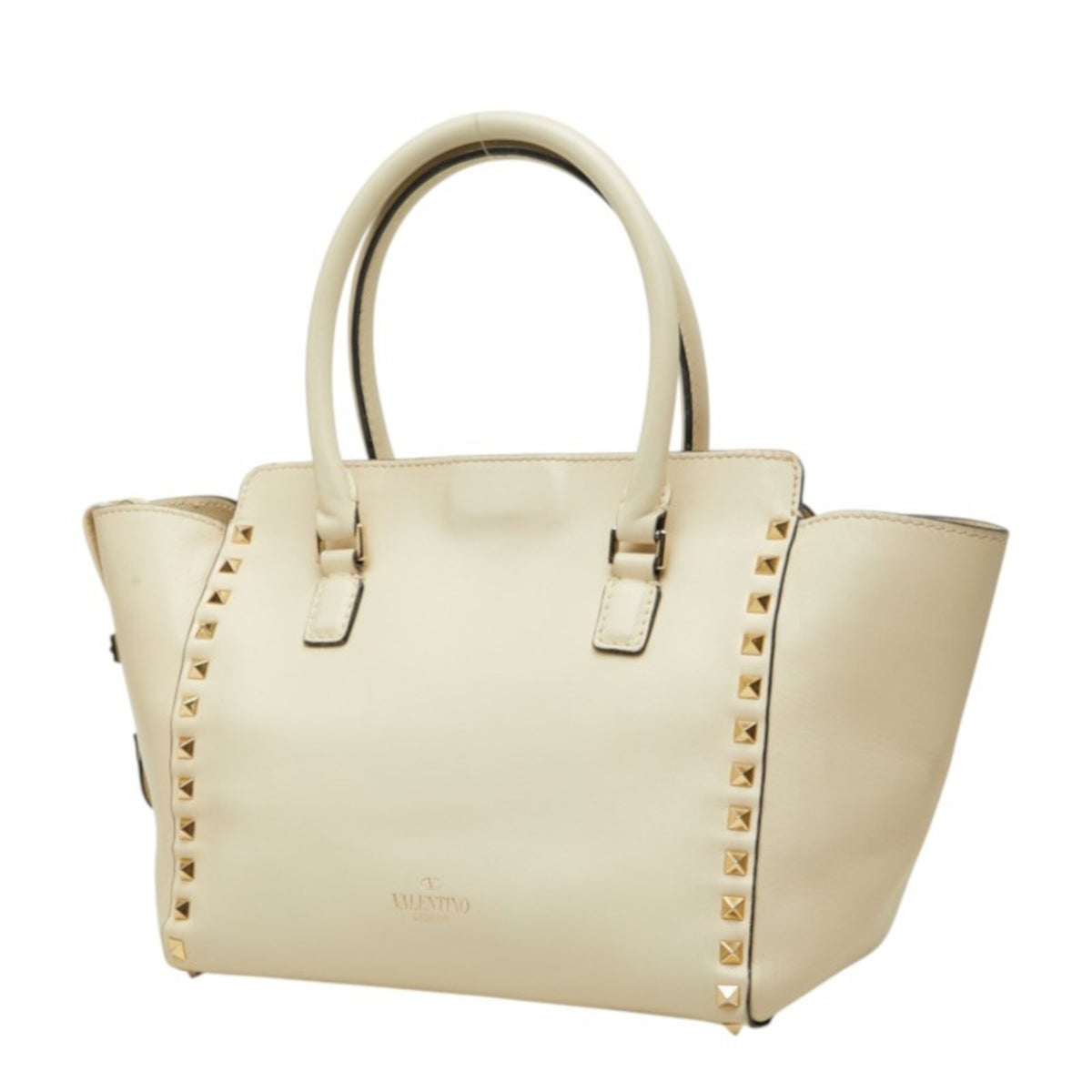 Valentino Off-White Leather Handbag Shoulder Bag (Pre-Owned)