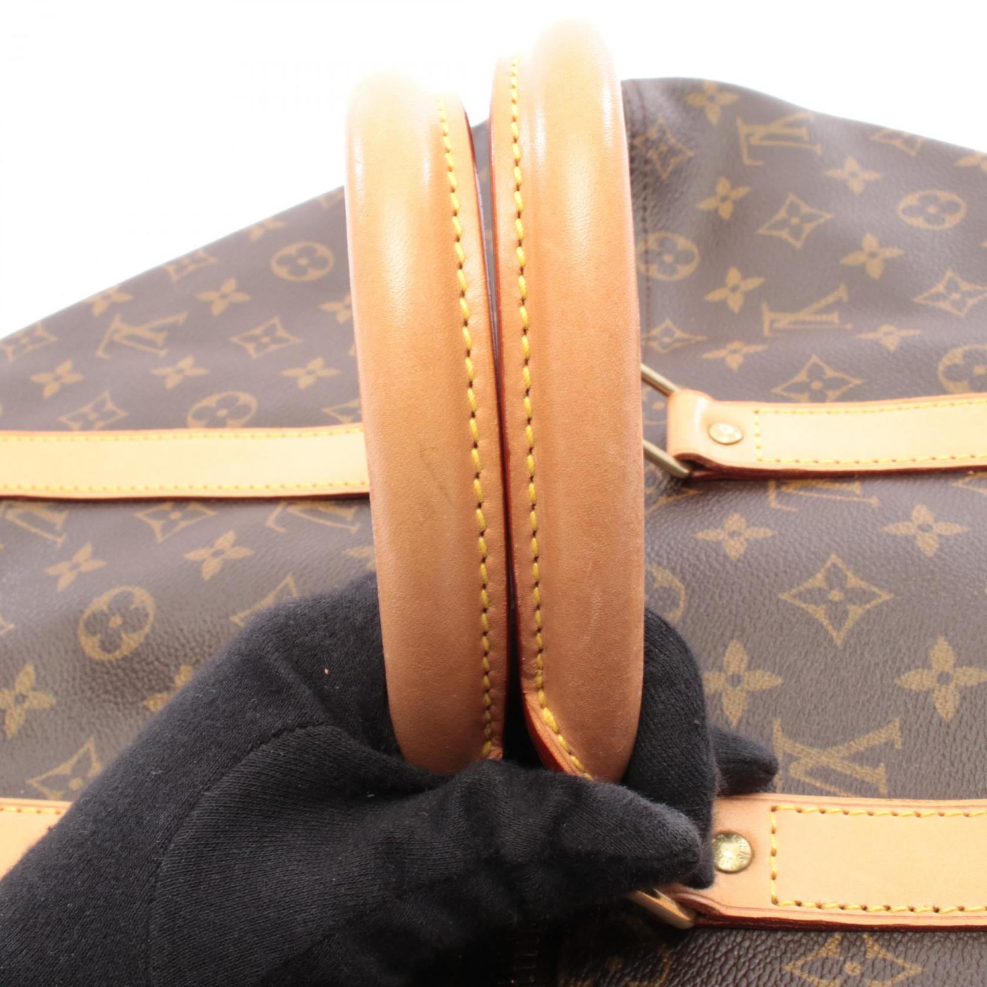Louis Vuitton Brown Coated Canvas Leather Boston Bag Handbag (Pre-Owned)