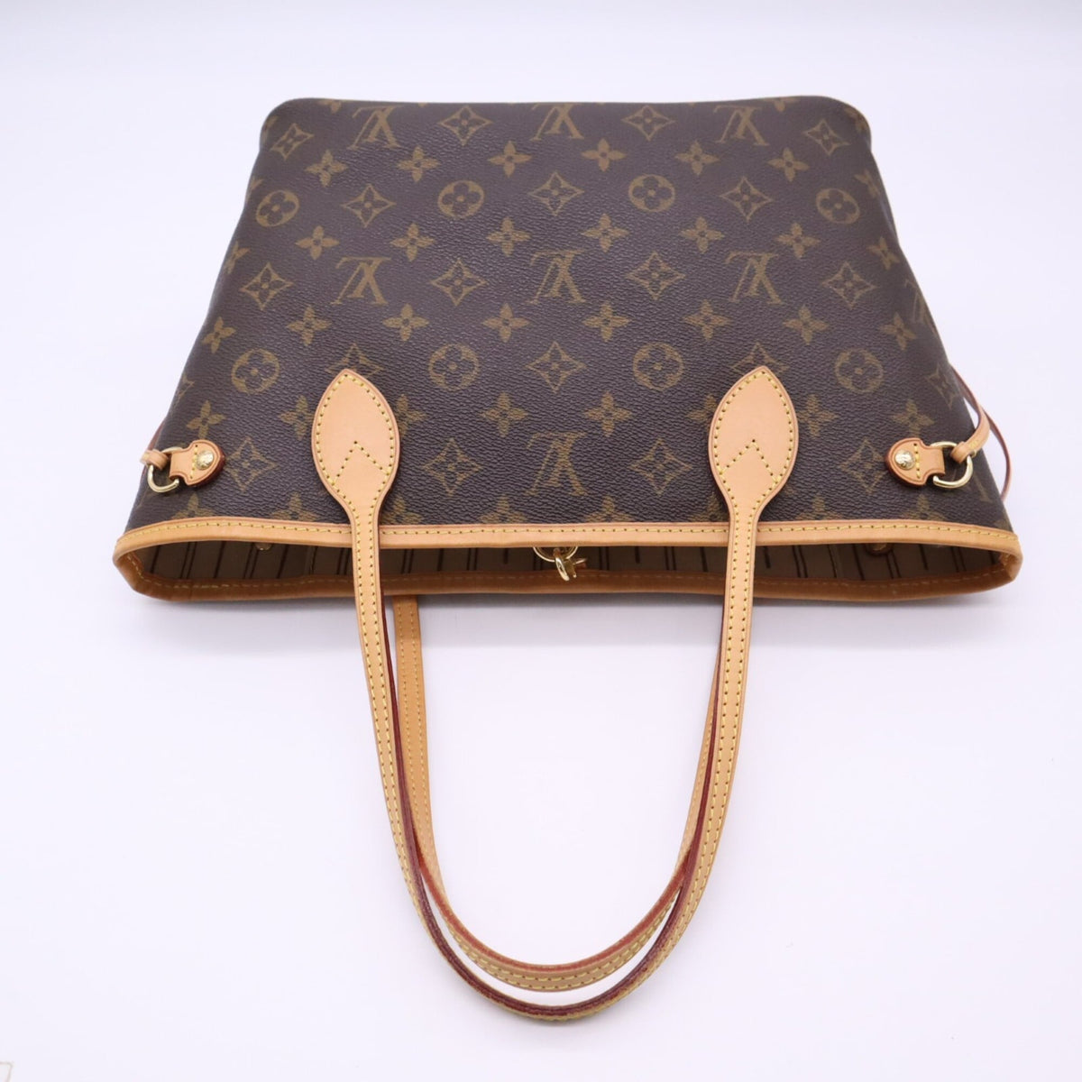 Louis Vuitton Monogram Beige Brown Coated Canvas Leather Handbag (Pre-Owned)
