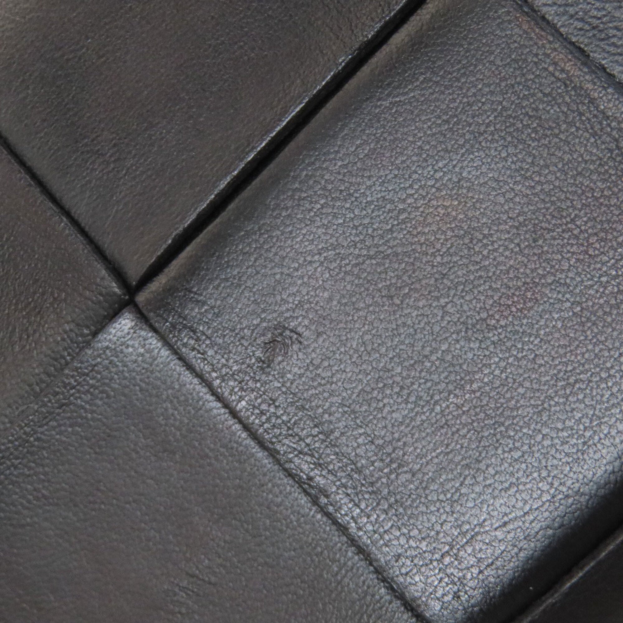 Bottega Veneta Black Leather Long Wallet (Bi-Fold) (Pre-Owned)