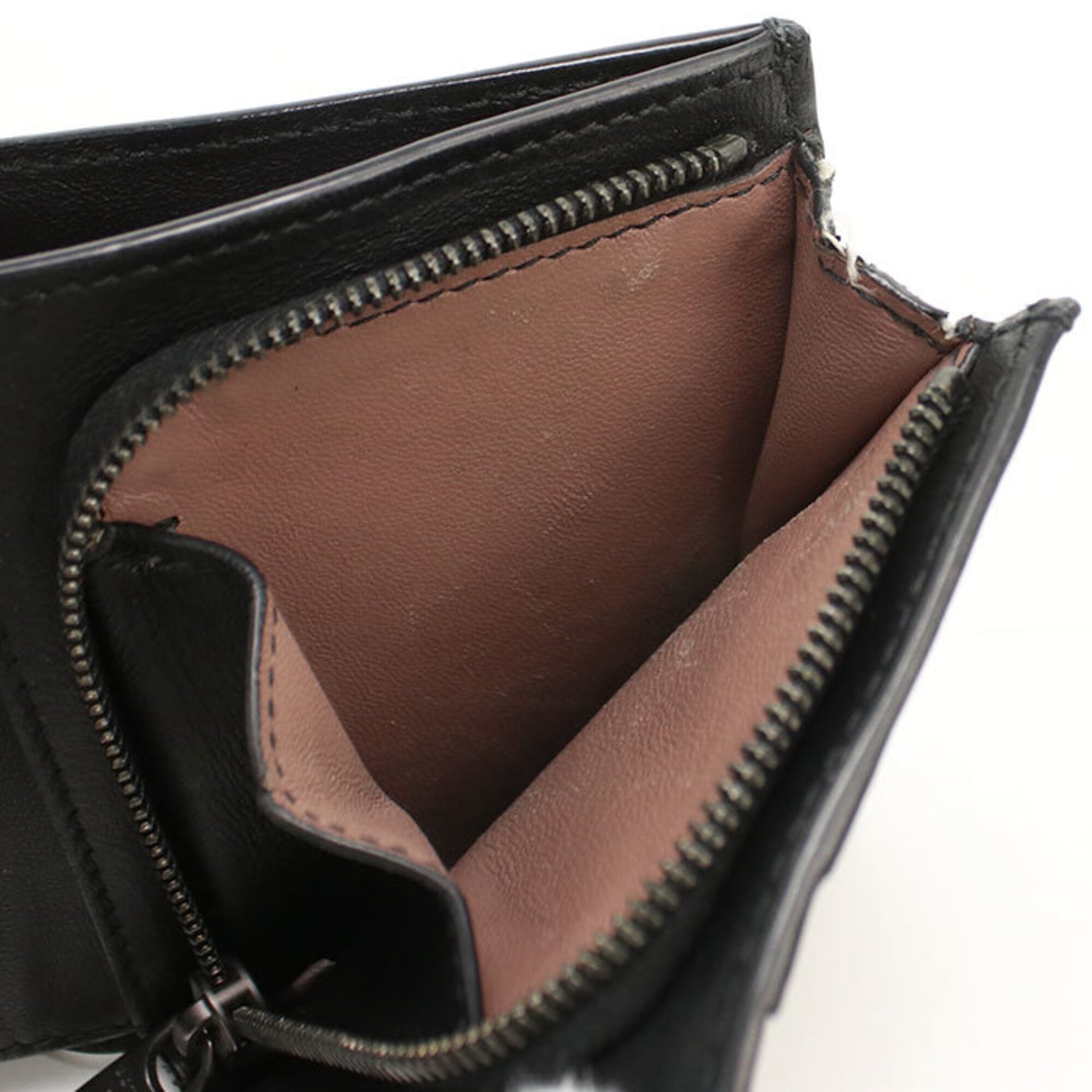 Bottega Veneta Black Leather Wallet (Bi-Fold) (Pre-Owned)