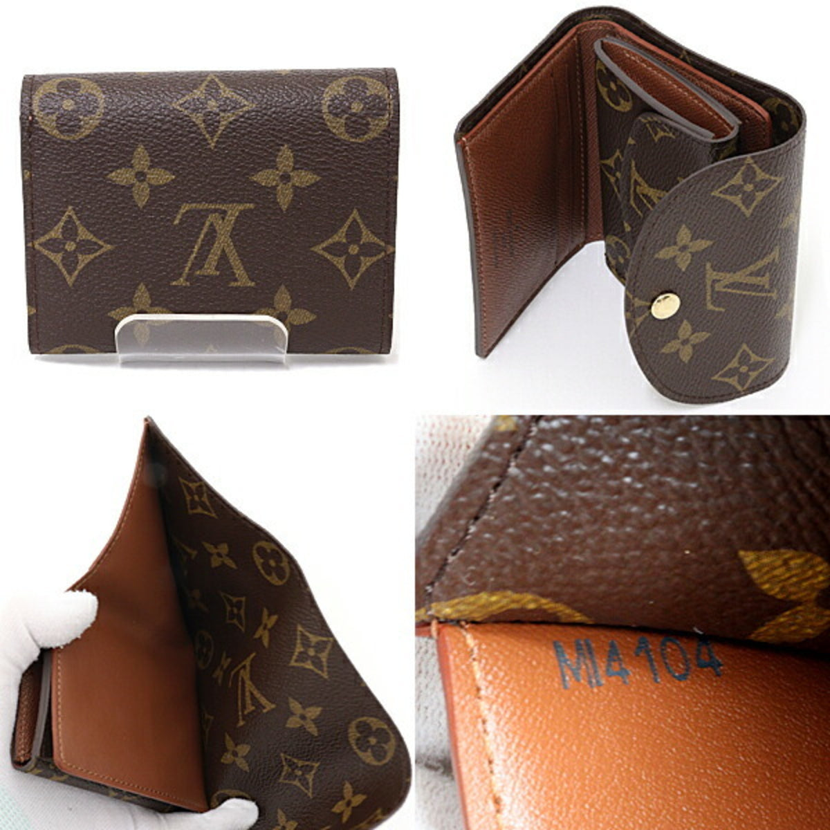 Louis Vuitton Brown Monogram Canvas Wallet (Tri-Fold) (Pre-Owned)