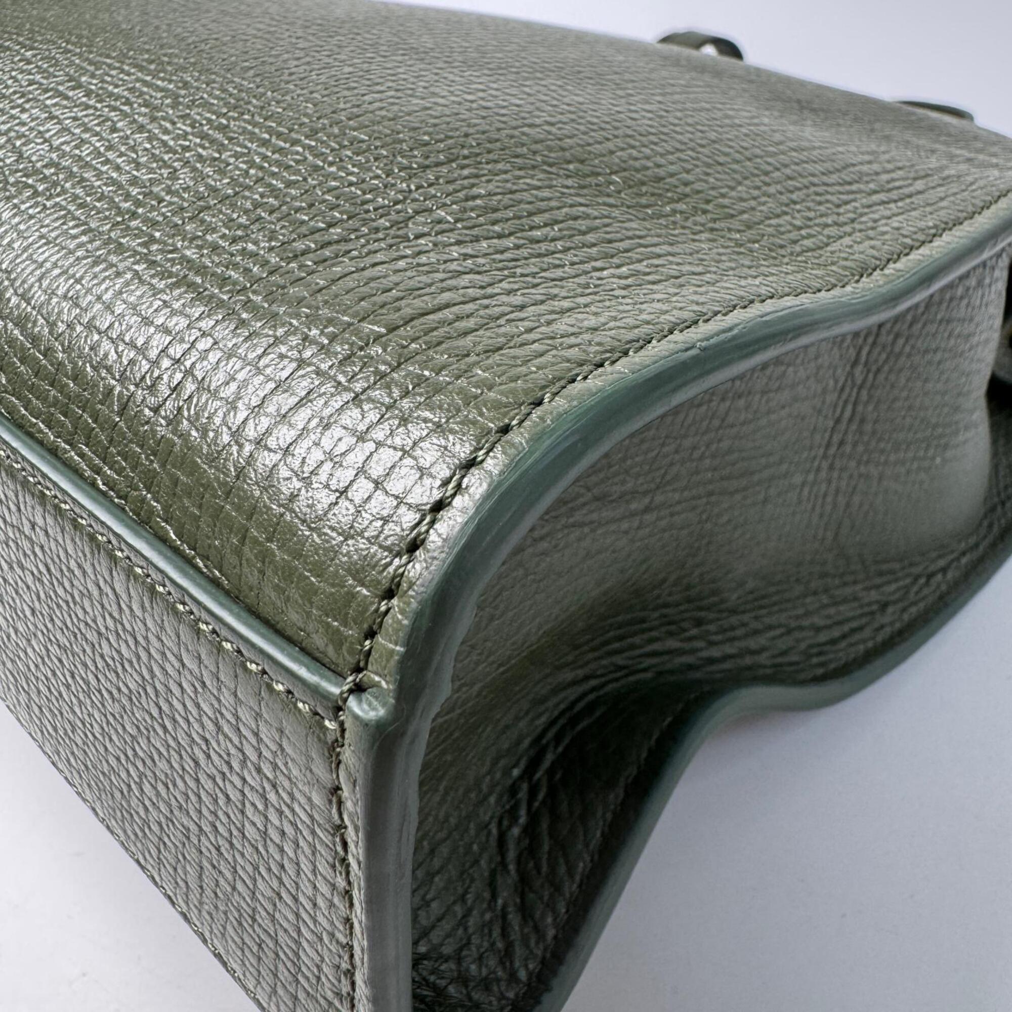 Tod's Green Leather Shoulder Bag Tote Bag (Pre-Owned)