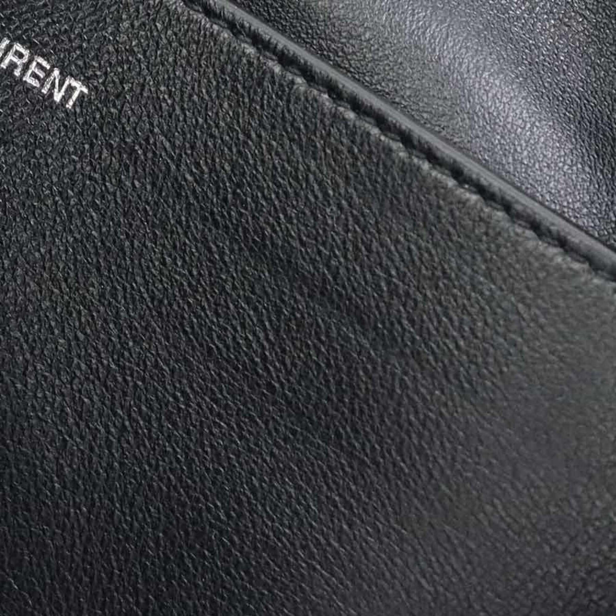 Saint Laurent Black Leather Clutch Bag (Pre-Owned)