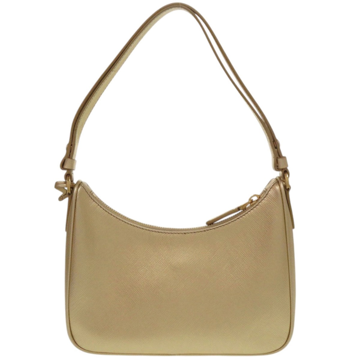 Prada Gold Leather Shoulder Bag (Pre-Owned)