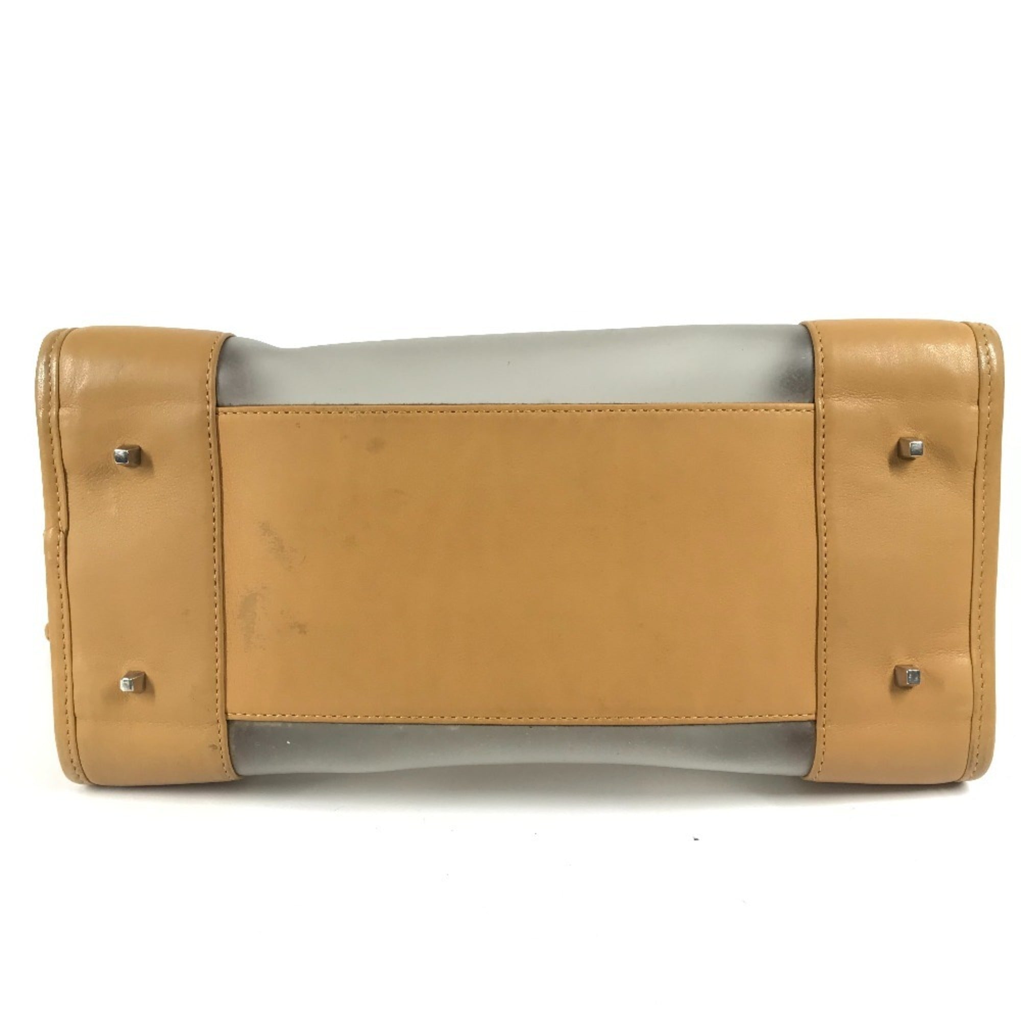 Loewe Amazona Beige Vinyl Leather Boston Bag Handbag (Pre-Owned)