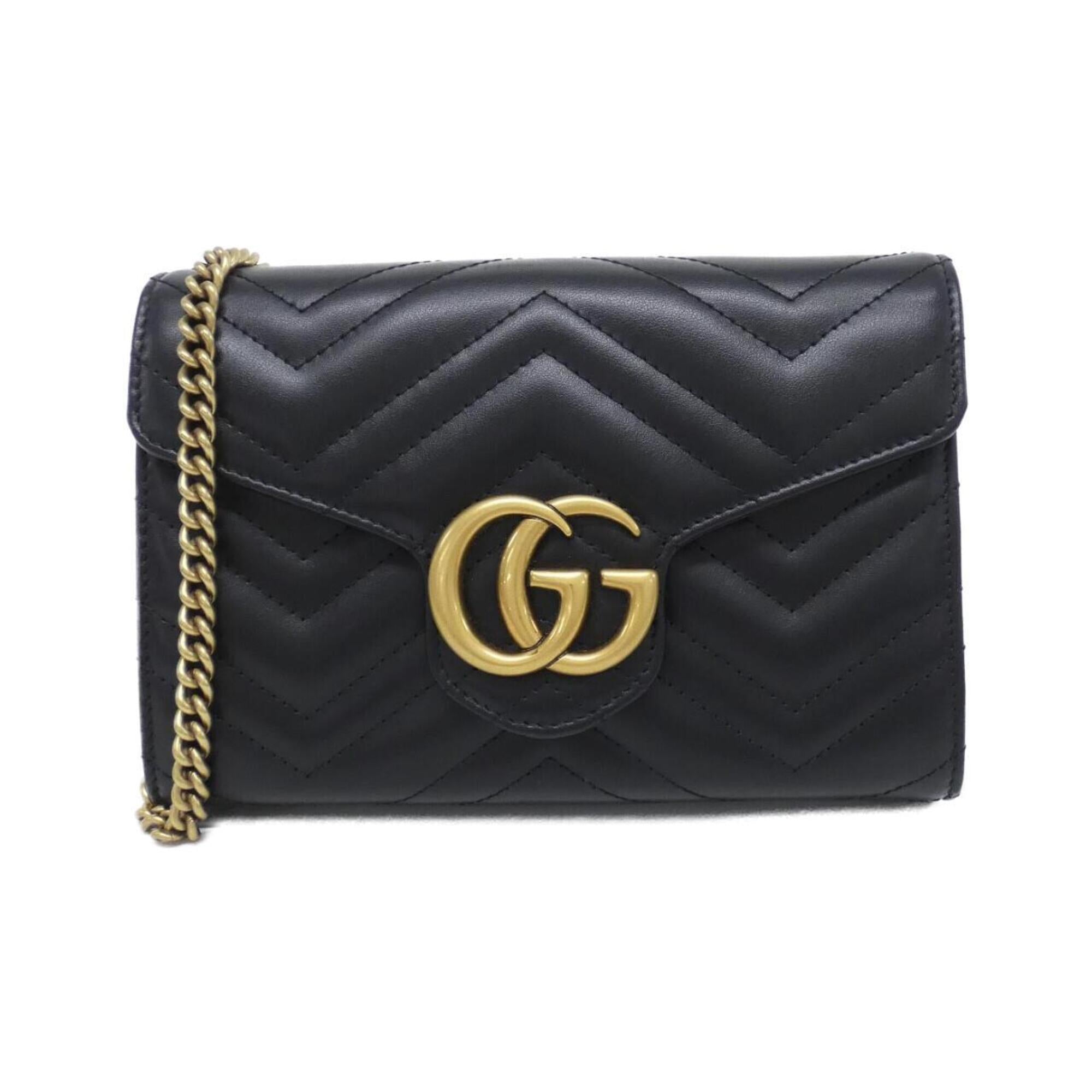 Gucci Black Quilting Leather Shoulder Bag (Pre-Owned)