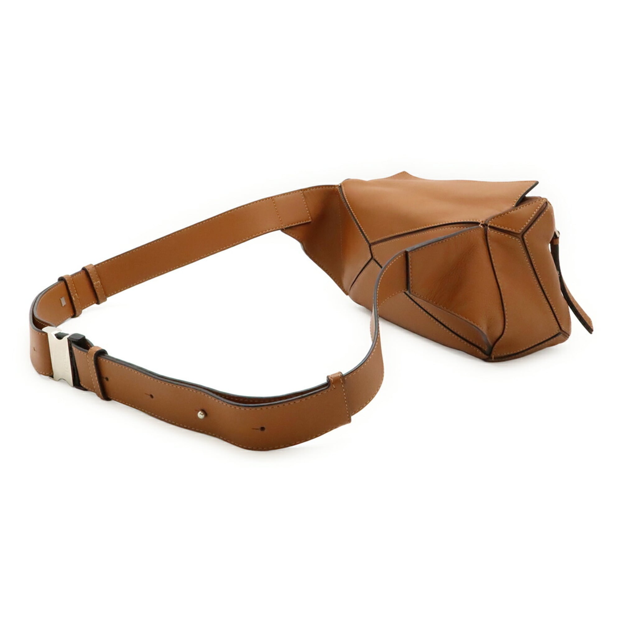 Loewe Brown Leather Shoulder Bag Sling Bag (Pre-Owned)