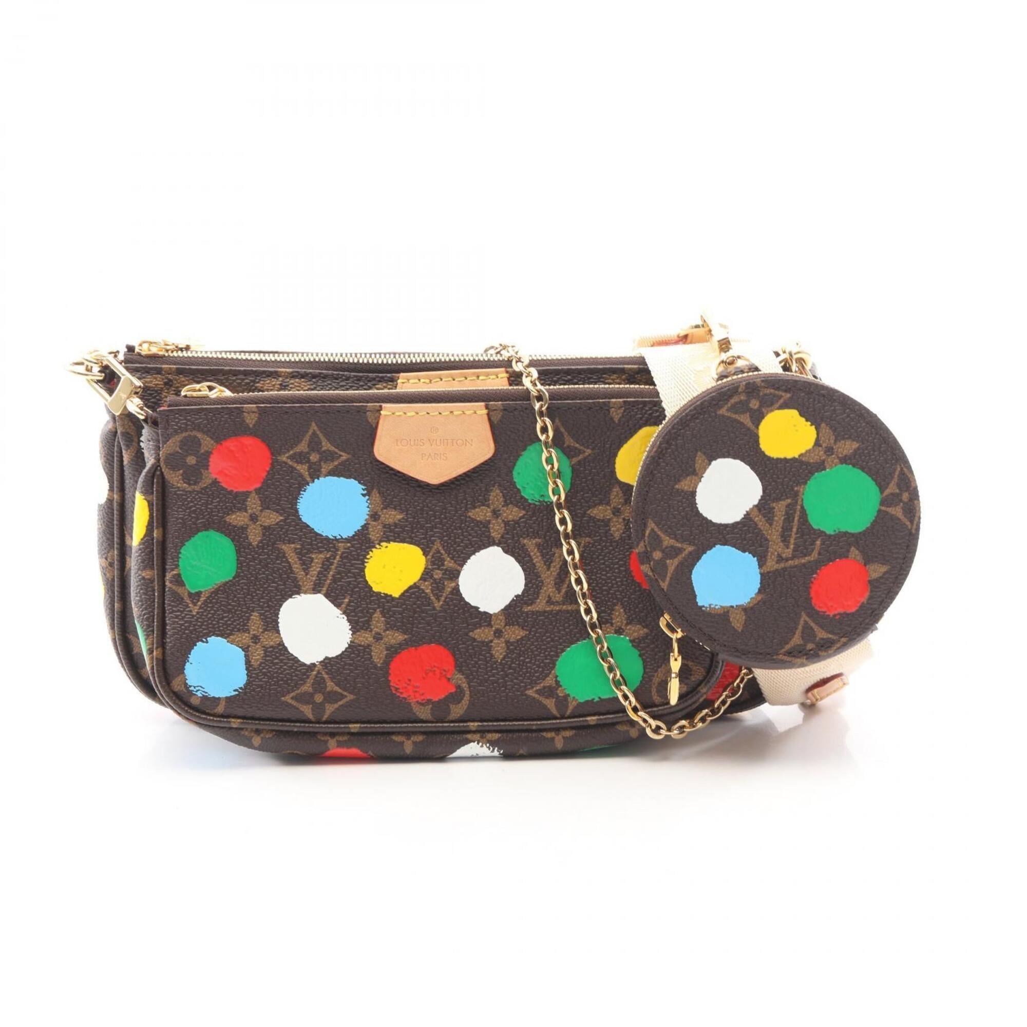 Louis Vuitton Brown Multi-Color Coated Canvas Pvc Monogram Leather Handbag Pochette Shoulder Bag (Pre-Owned)