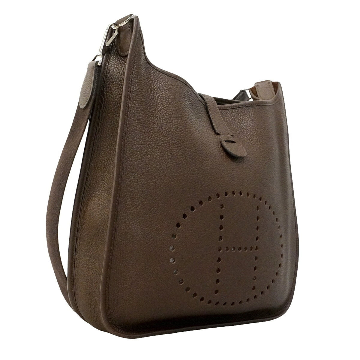 Hermes Havane Taurillon Clemence Leather Shoulder Bag (Pre-Owned)
