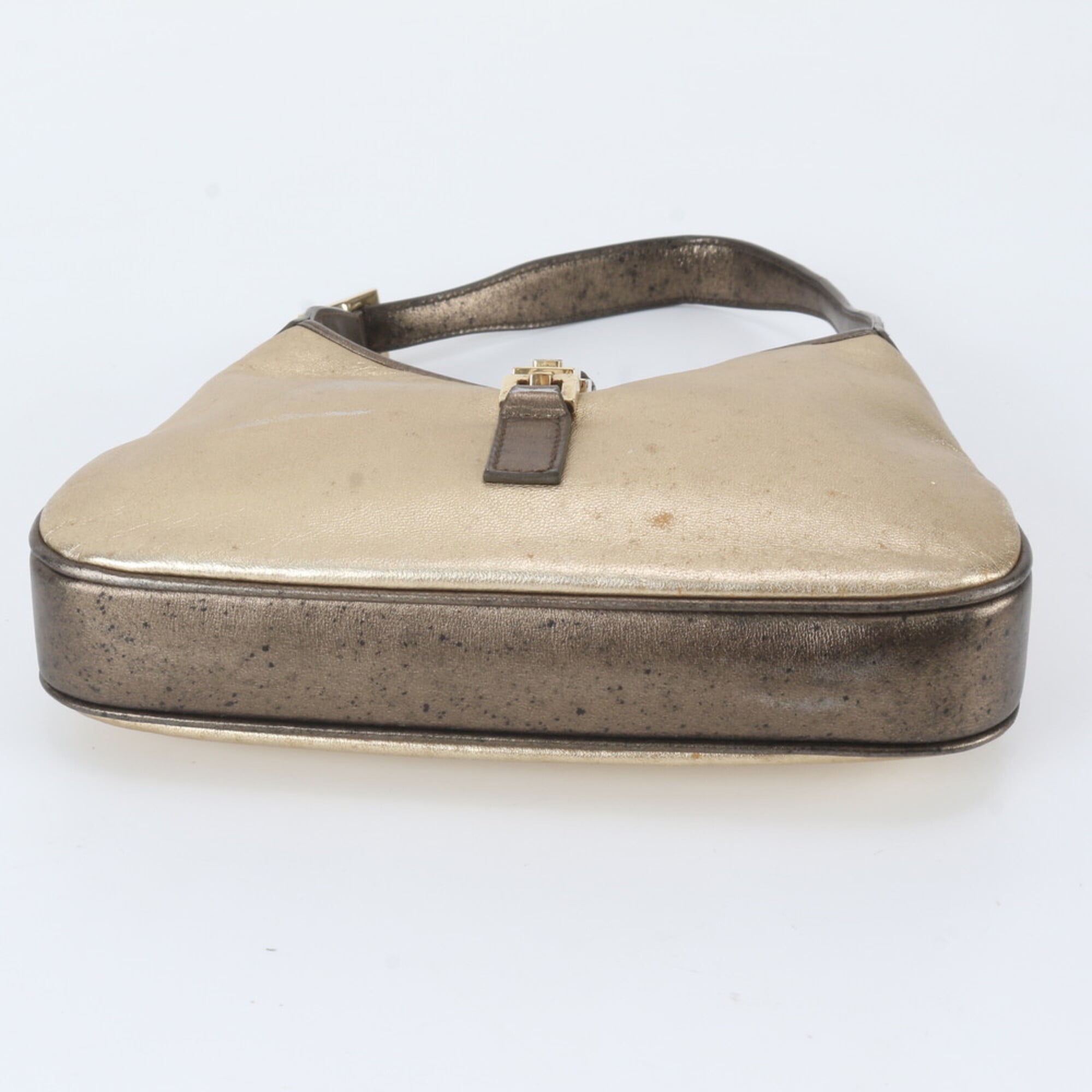 Gucci Gold Leather Handbag Tote Bag (Pre-Owned)