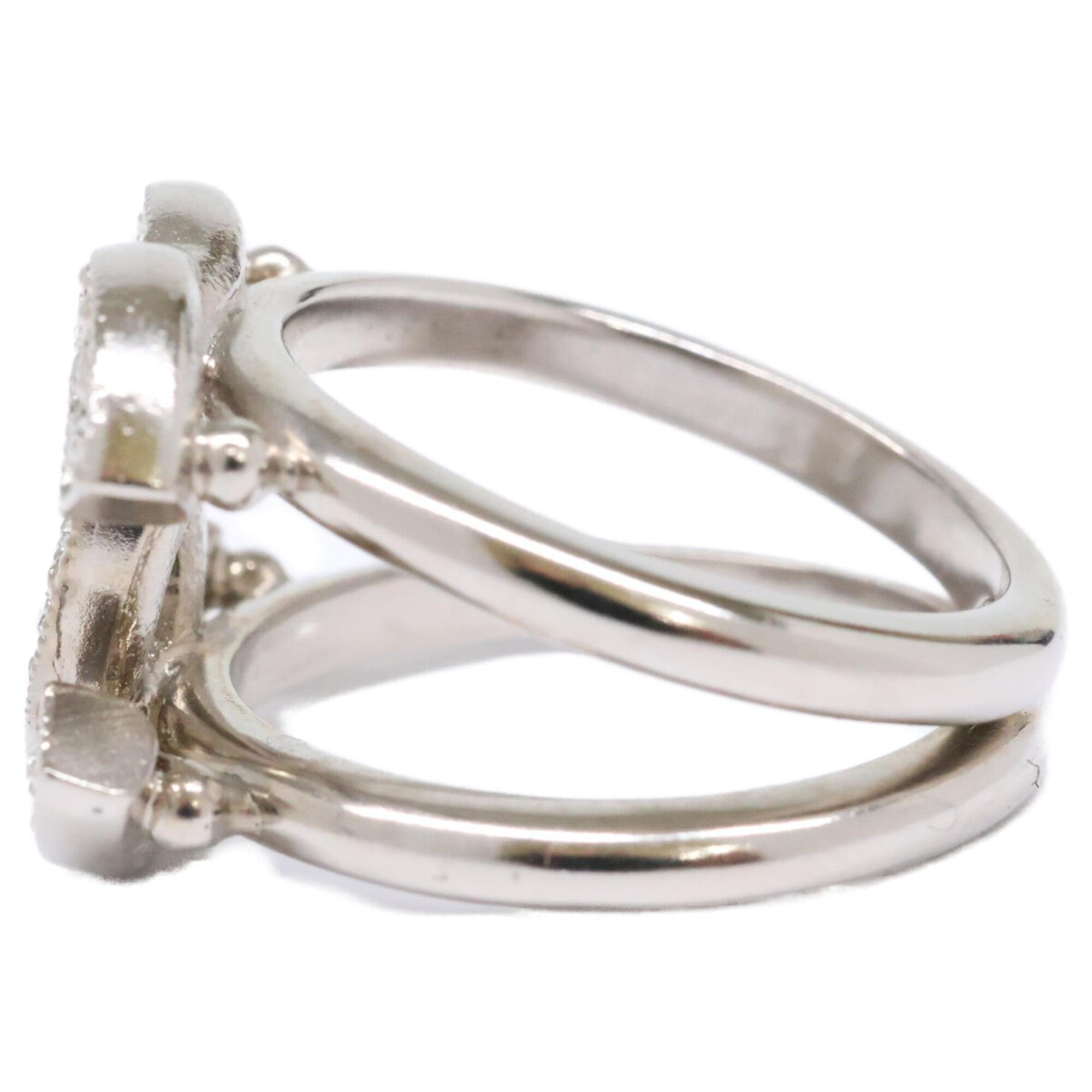Chanel Silver Metal Band Ring (Pre-Owned)