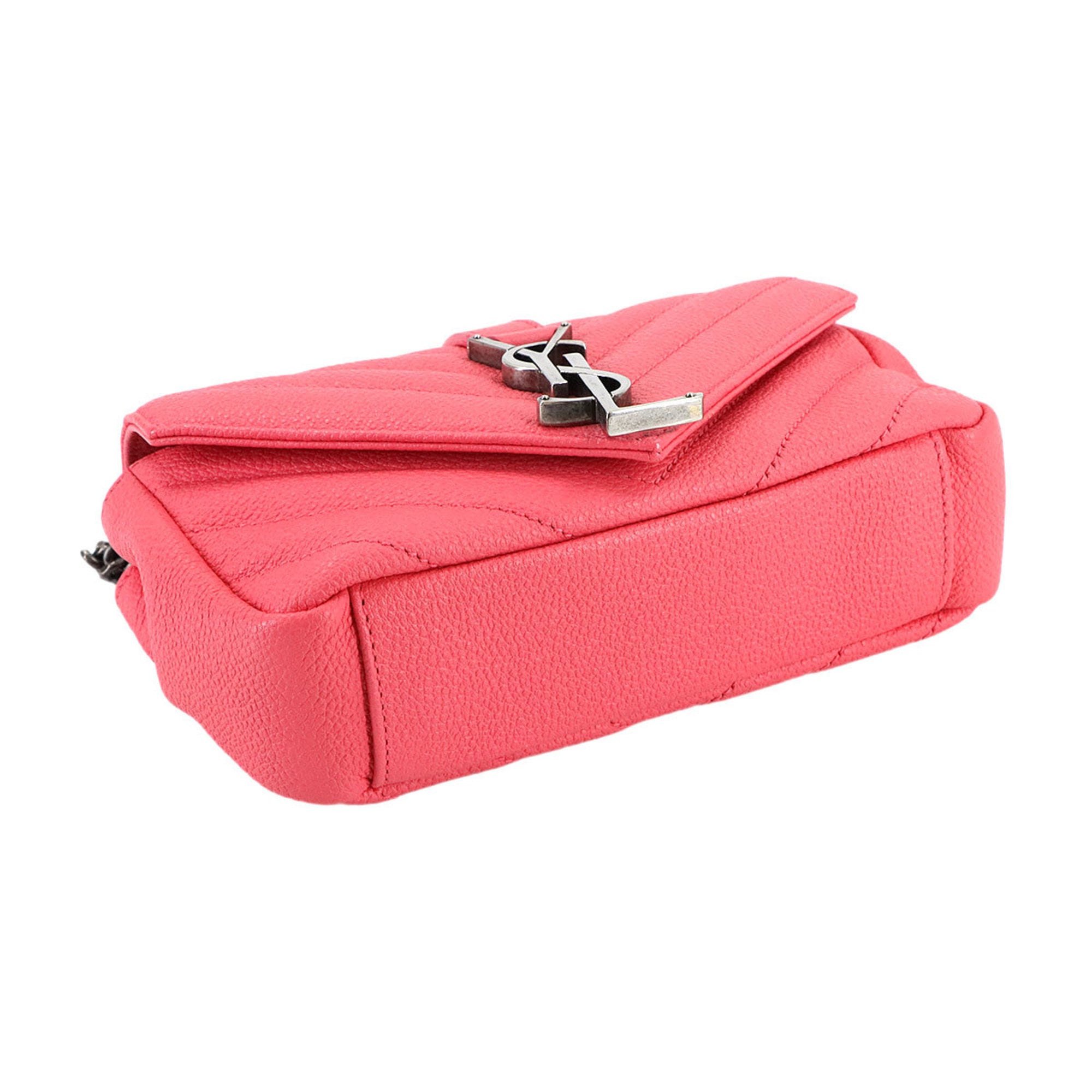 Saint Laurent Pink Leather Shoulder Bag (Pre-Owned)