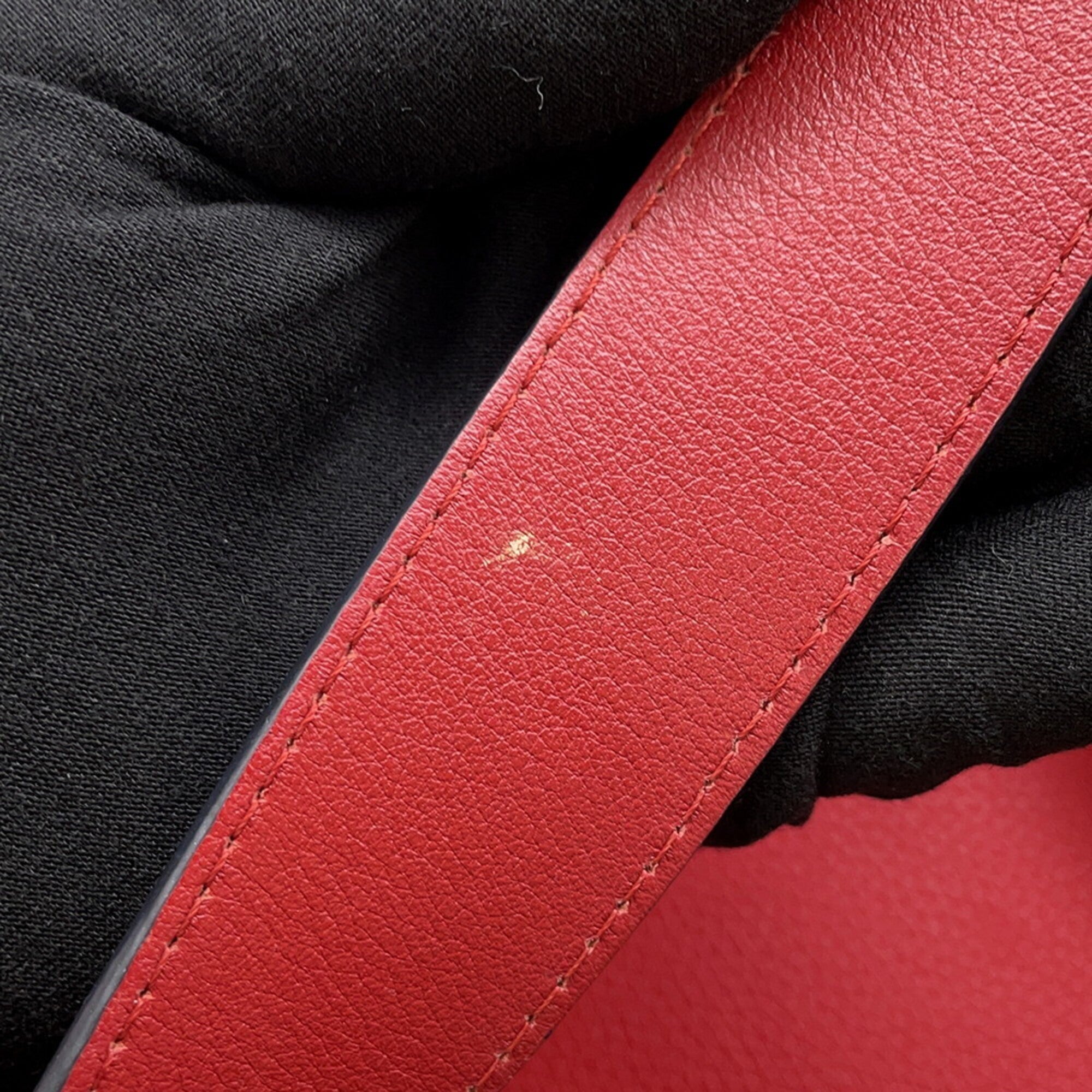Loewe Red Color Leather Handbag (Pre-Owned)