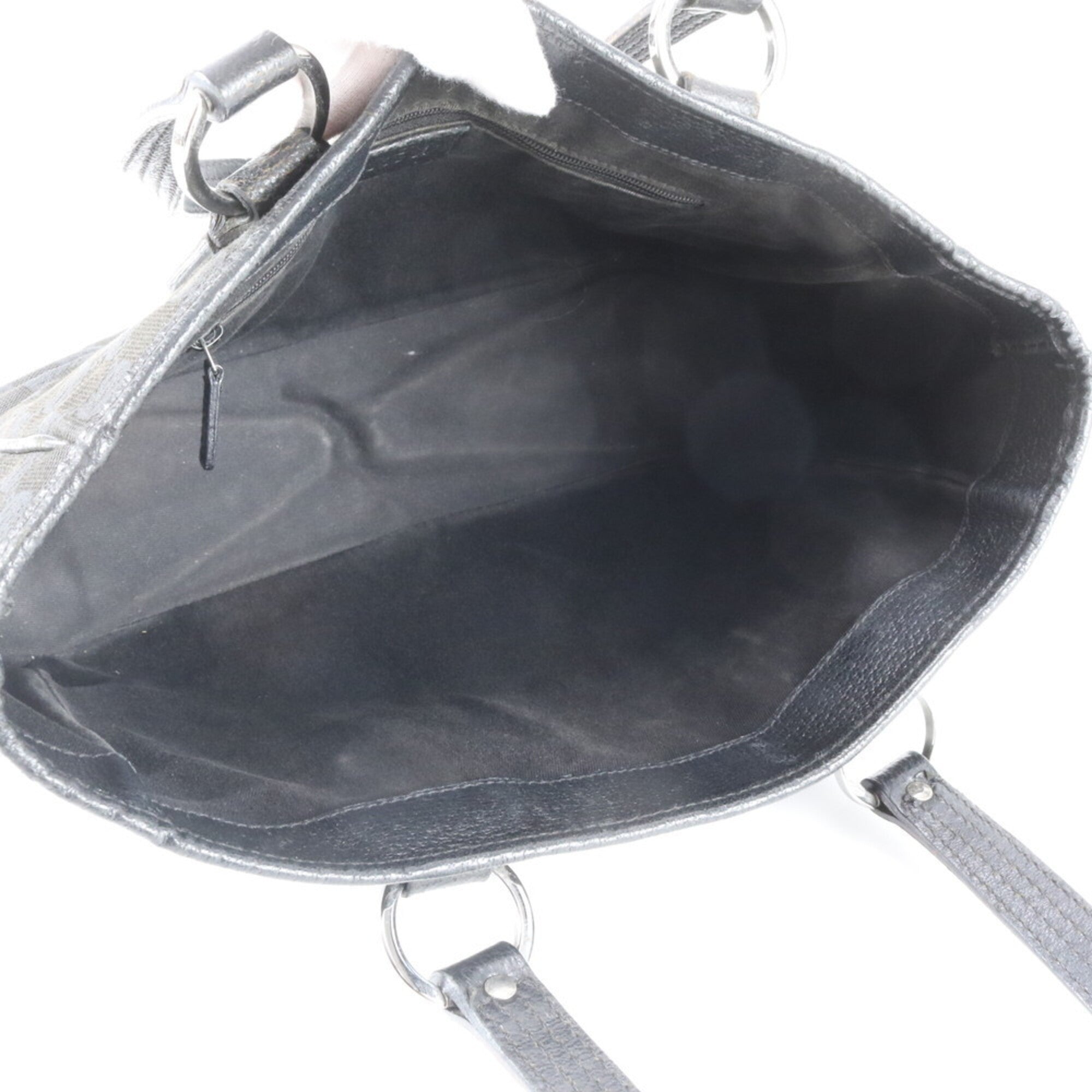 Gucci Black White Leather Canvas (Pre-Owned)
