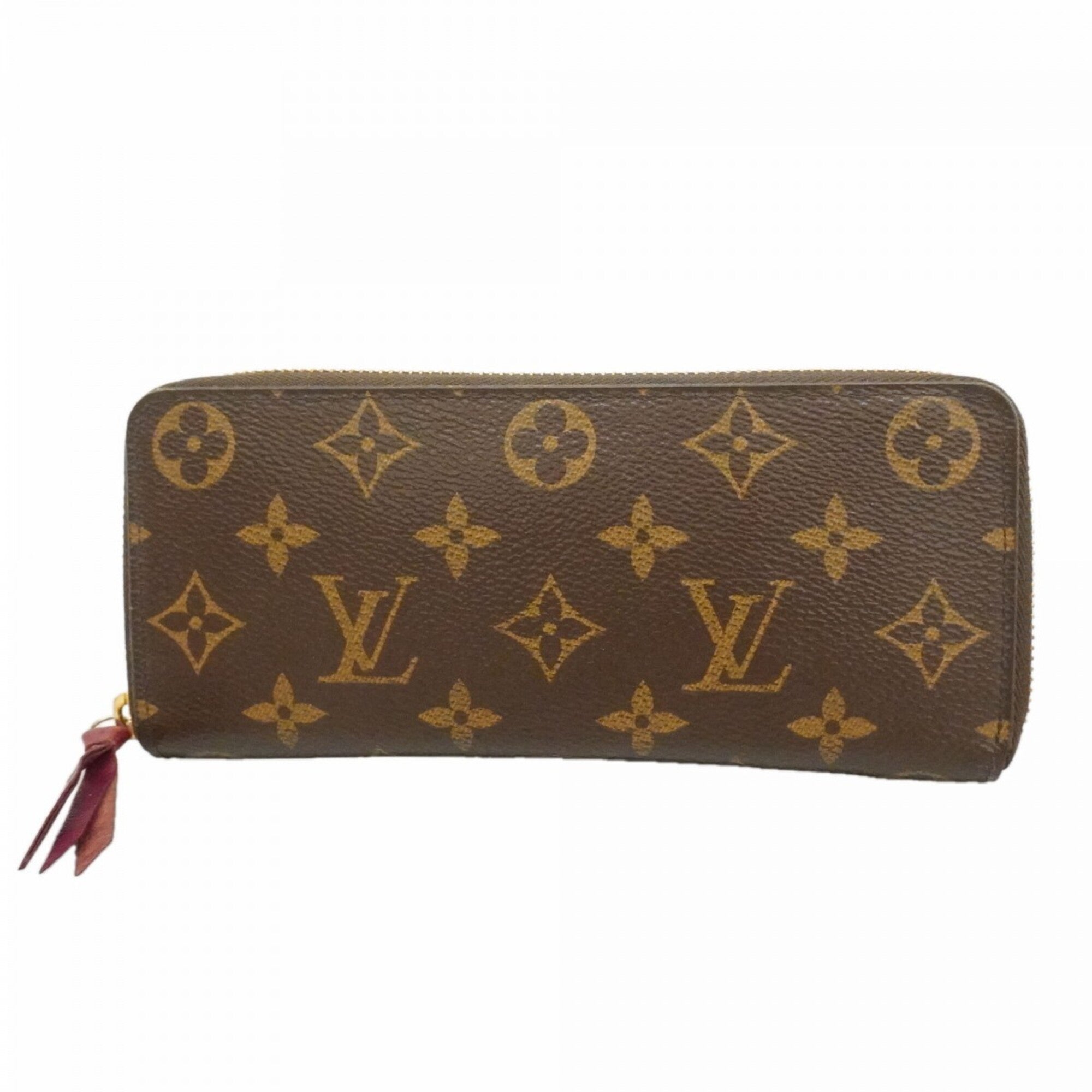 Louis Vuitton Brown Fuchsia Long Wallet (Bi-Fold) (Pre-Owned)