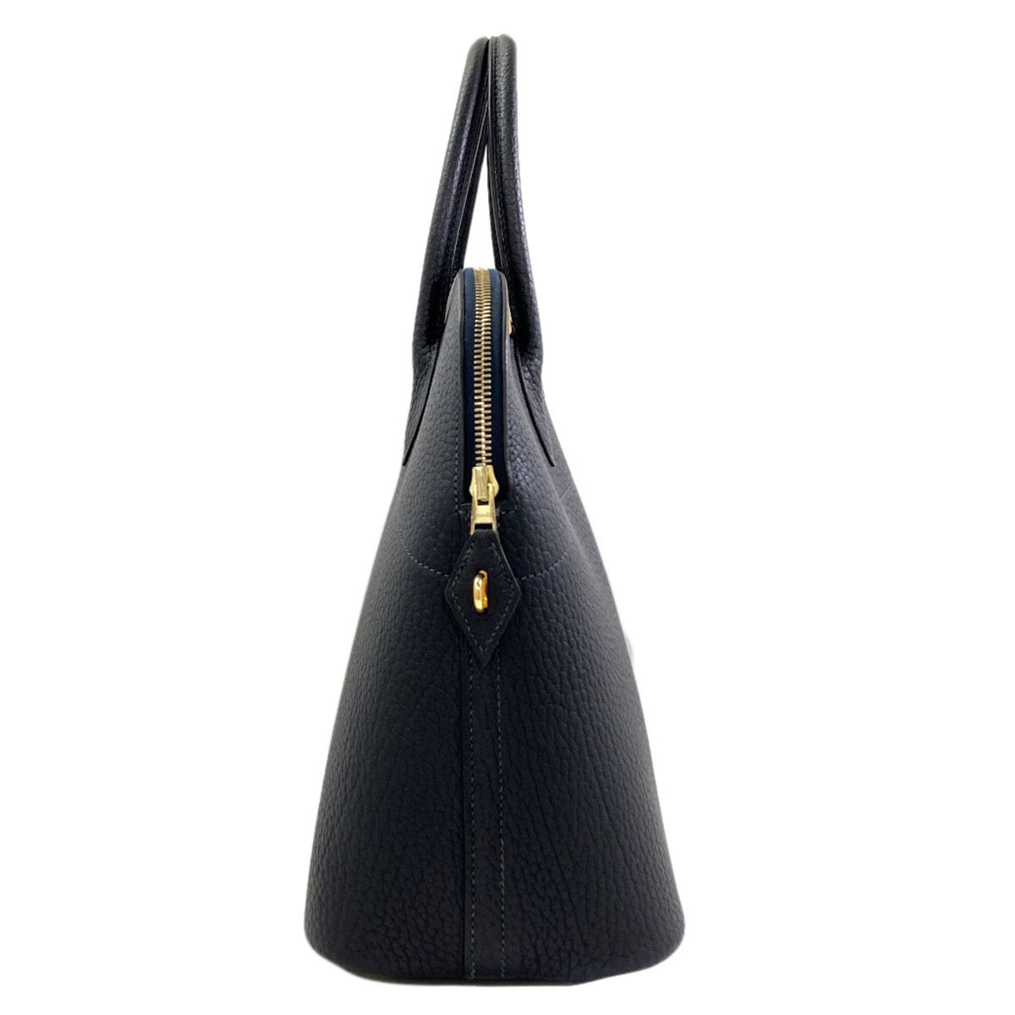 Hermes Bolide Dark Navy Fjord Leather Handbag (Pre-Owned)