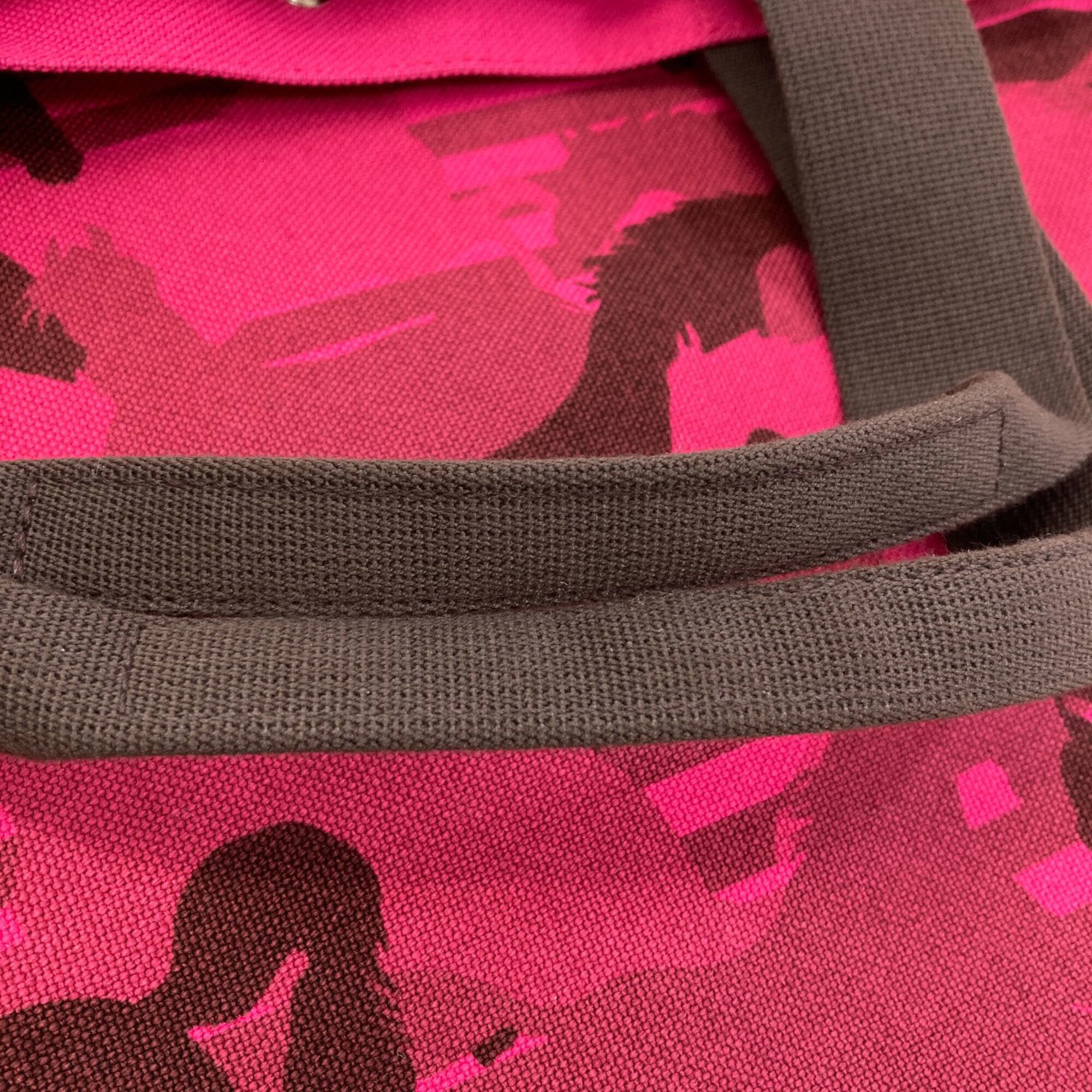 Hermes Pink Canvas Tote Bag (Pre-Owned)