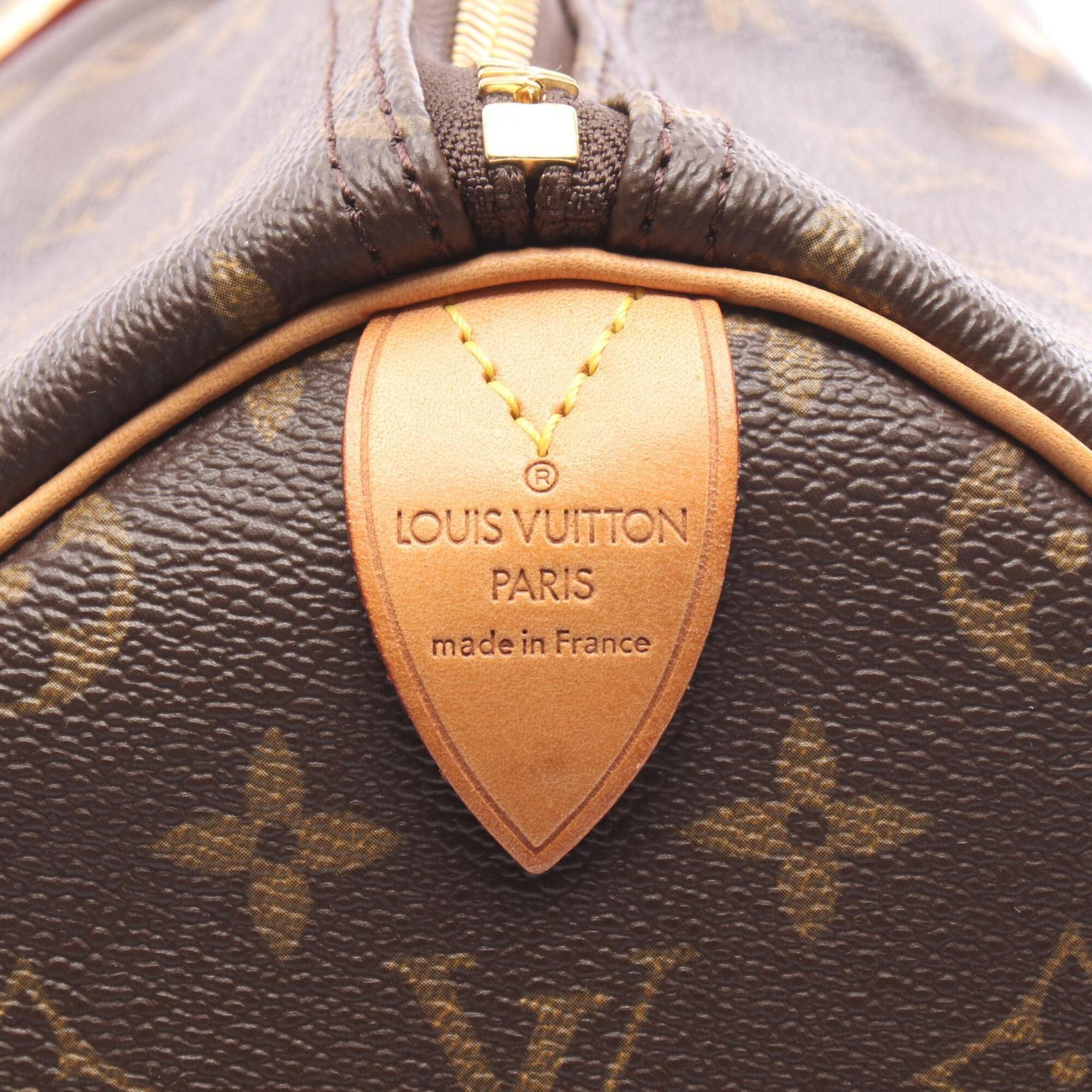 Louis Vuitton Brown Monogram Coated Canvas Leather Boston Bag Handbag (Pre-Owned)