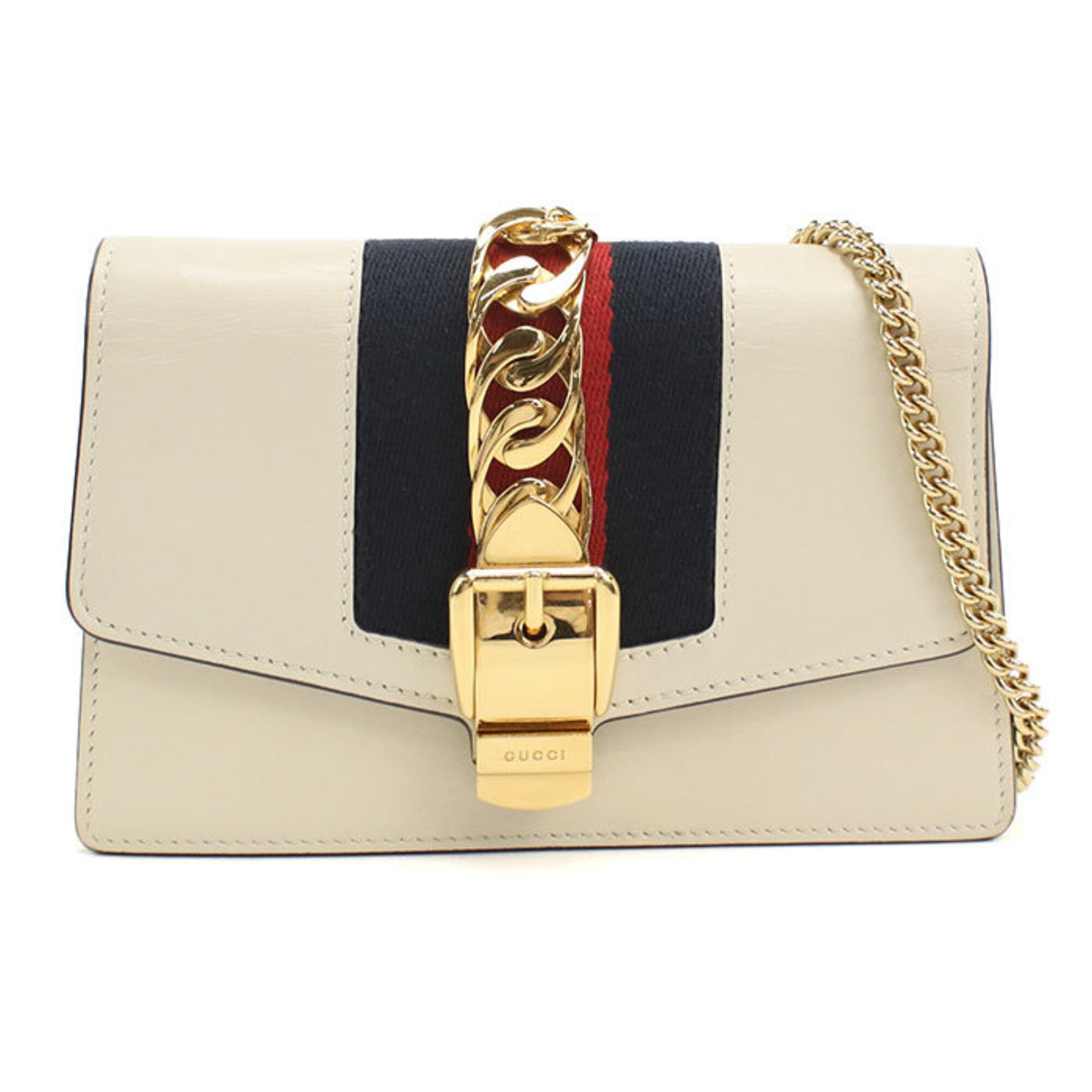 Gucci Ivory Leather Shoulder Bag (Pre-Owned)