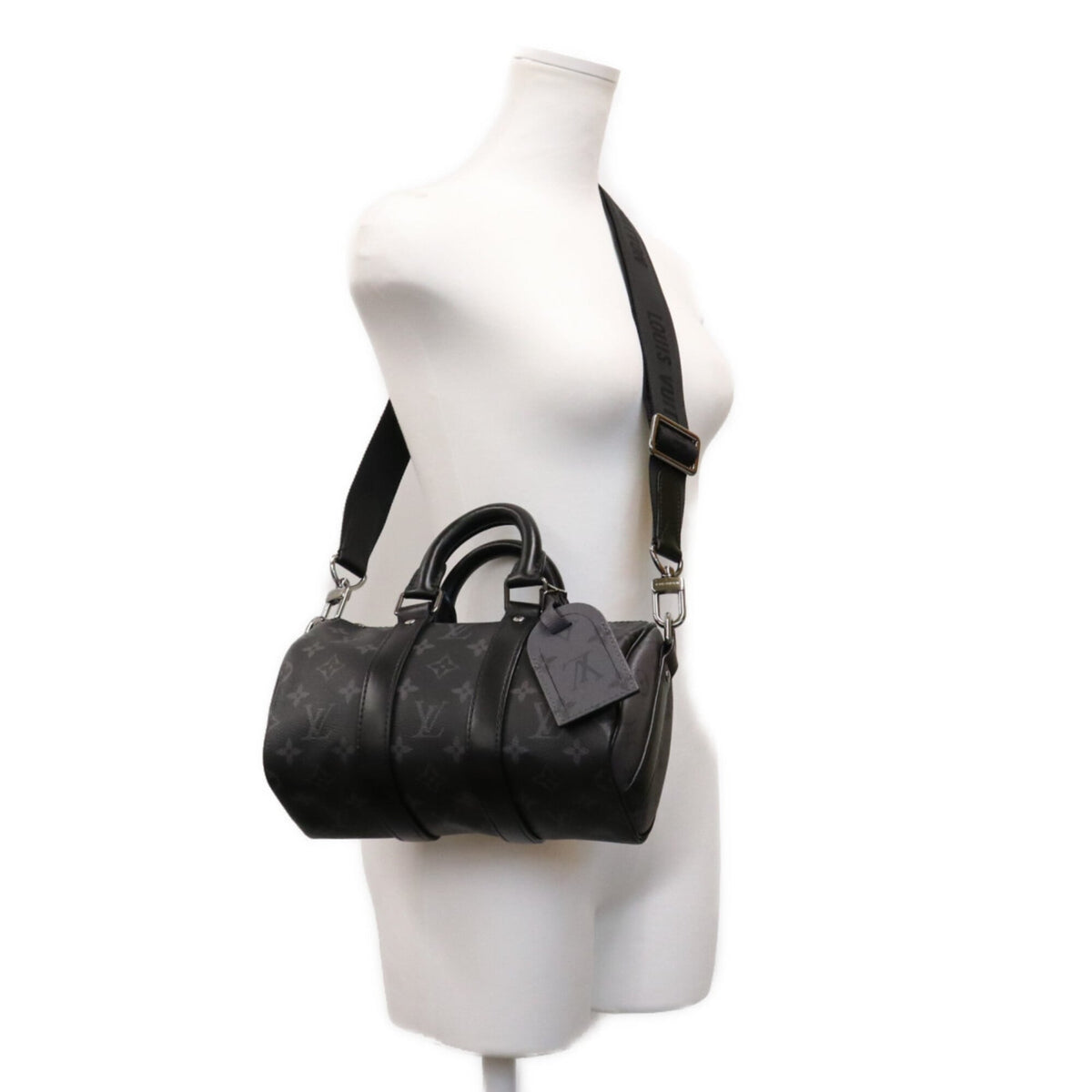 Louis Vuitton Black Monogram Eclipse Boston Bag (Pre-Owned)