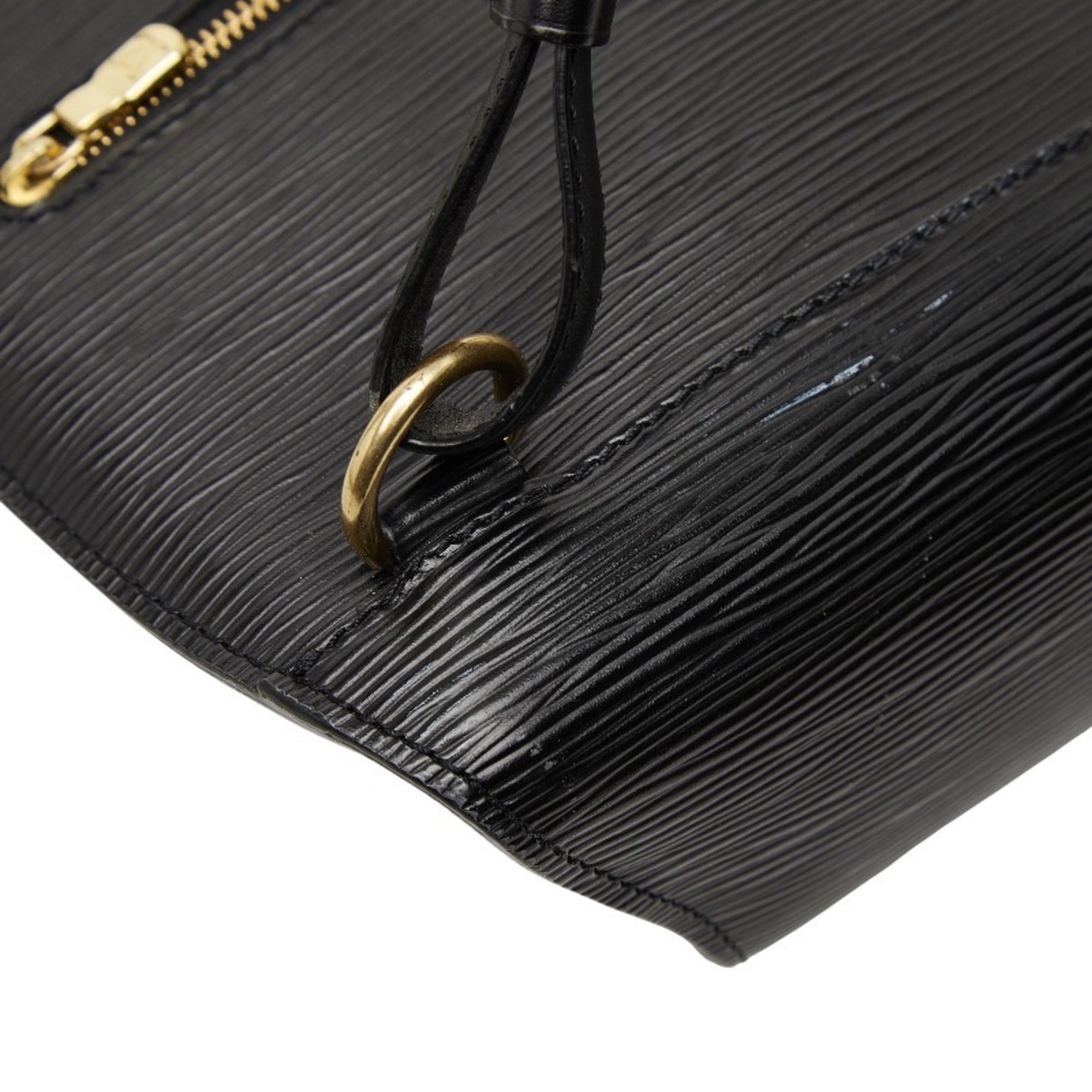 Louis Vuitton Black Noir Leather Backpack (Pre-Owned)