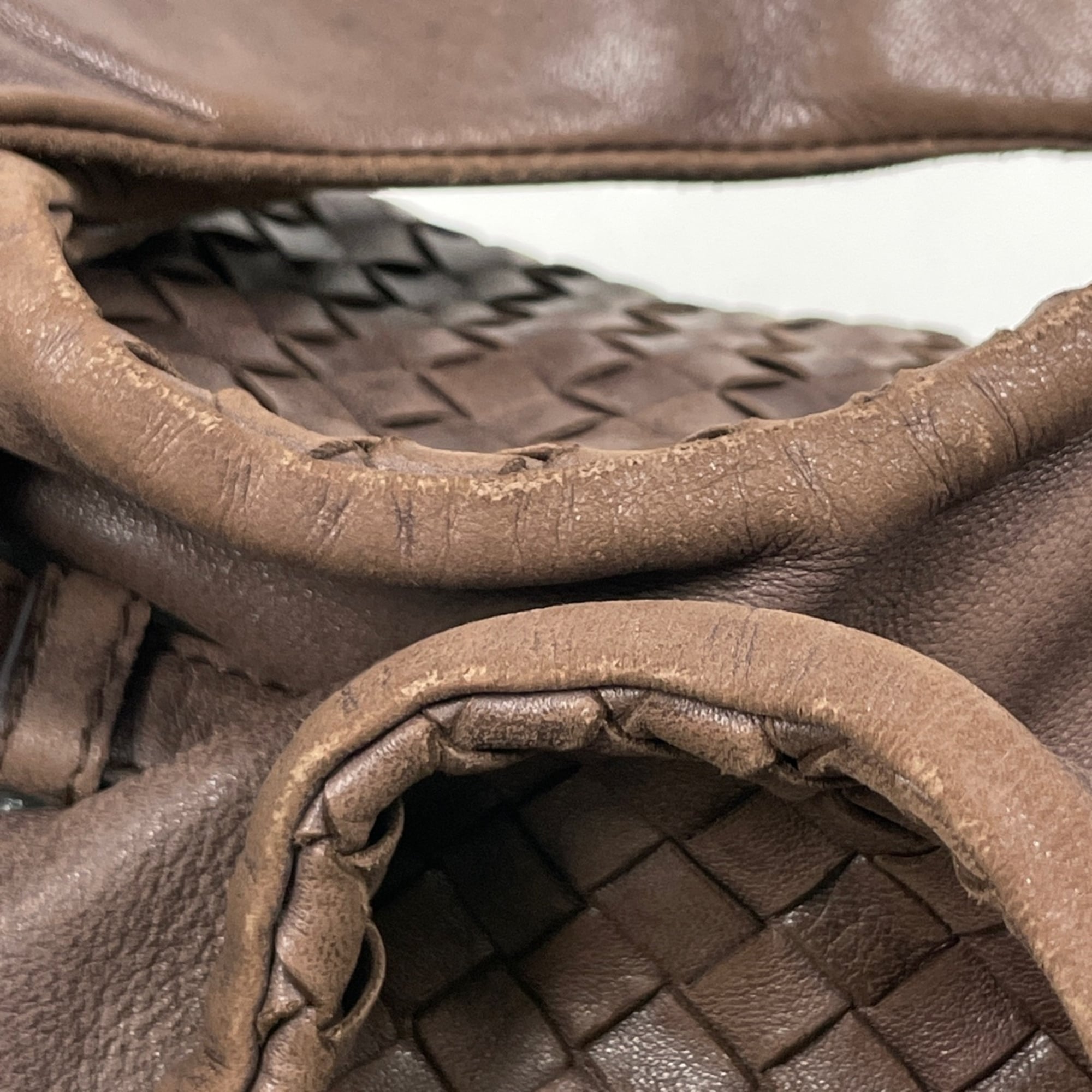 Bottega Veneta Brown Leather Handbag Shoulder Bag (Pre-Owned)