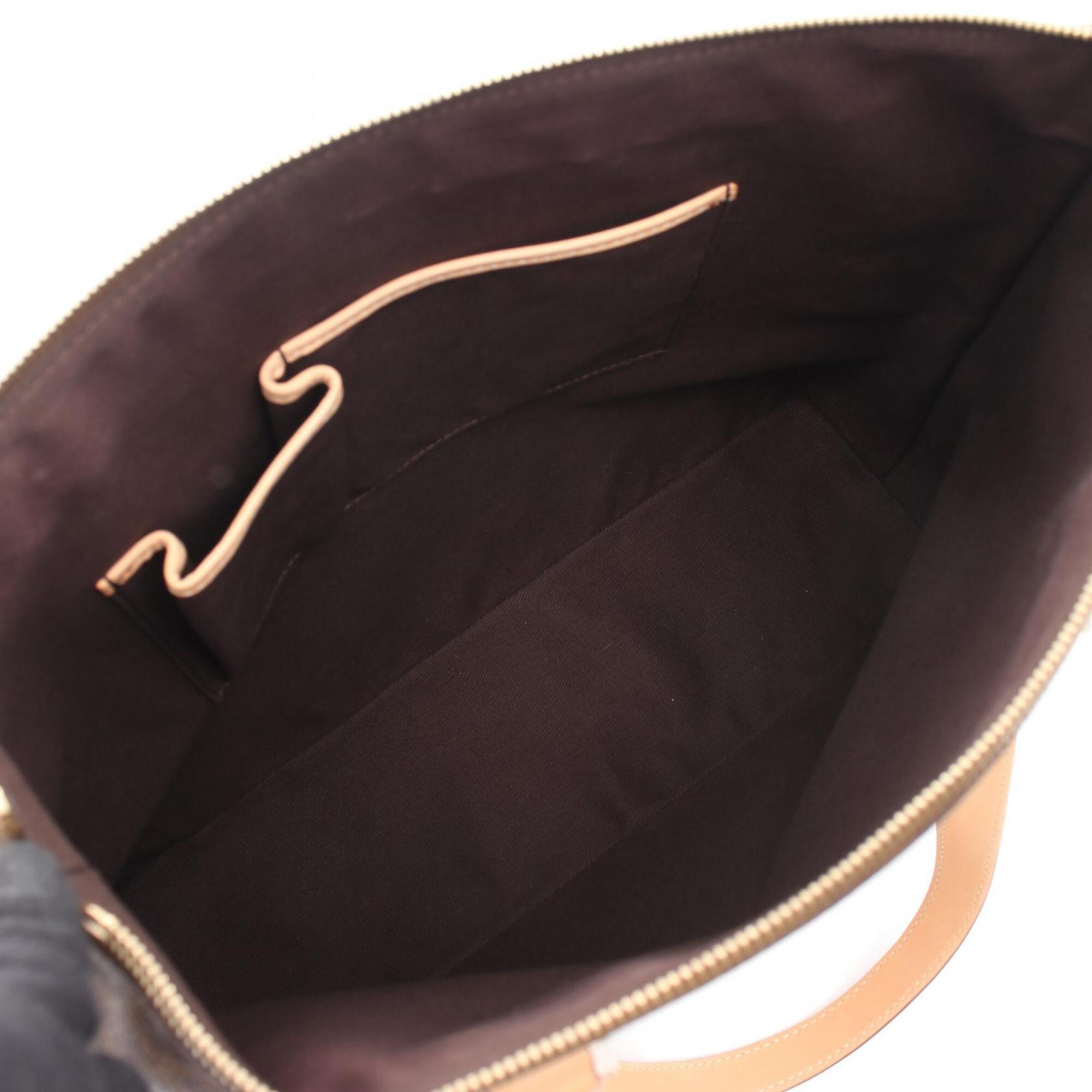 Celine Brown Coated Canvas Leather Handbag Tote Bag (Pre-Owned)