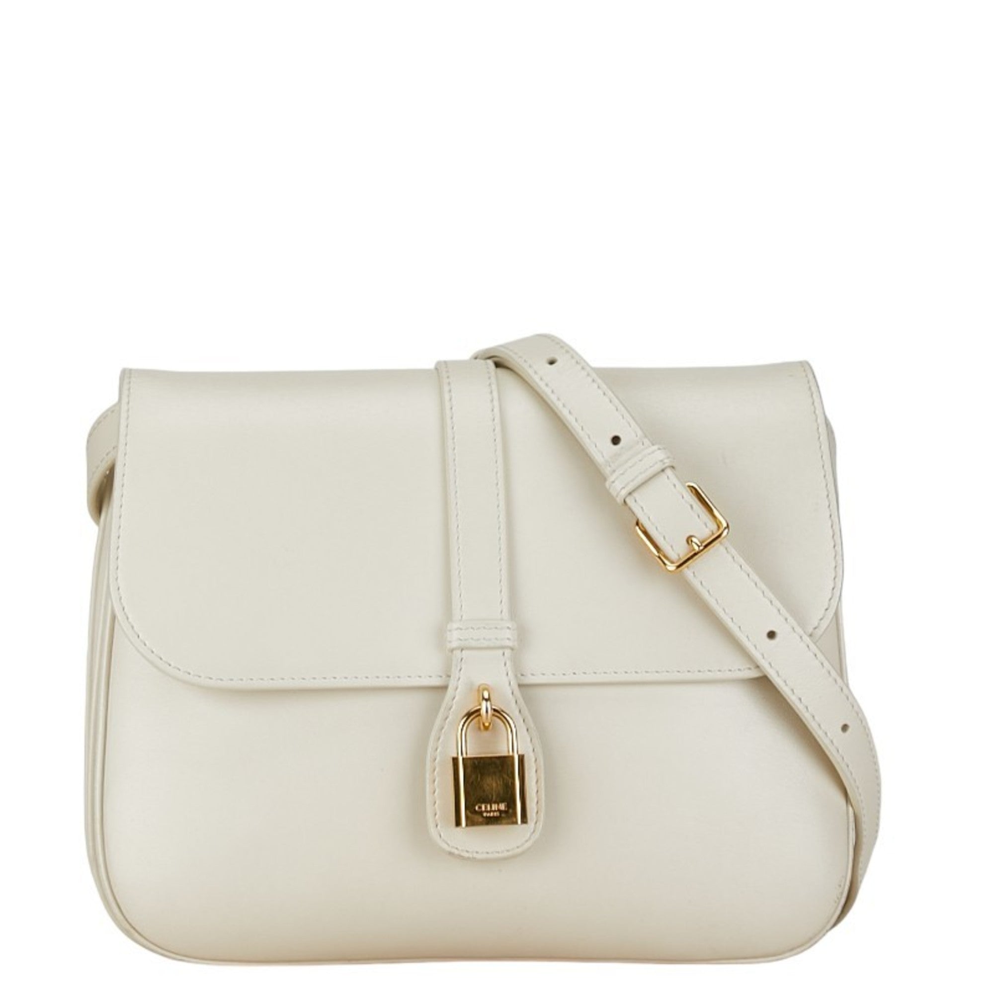Celine White Leather Shoulder Bag (Pre-Owned)