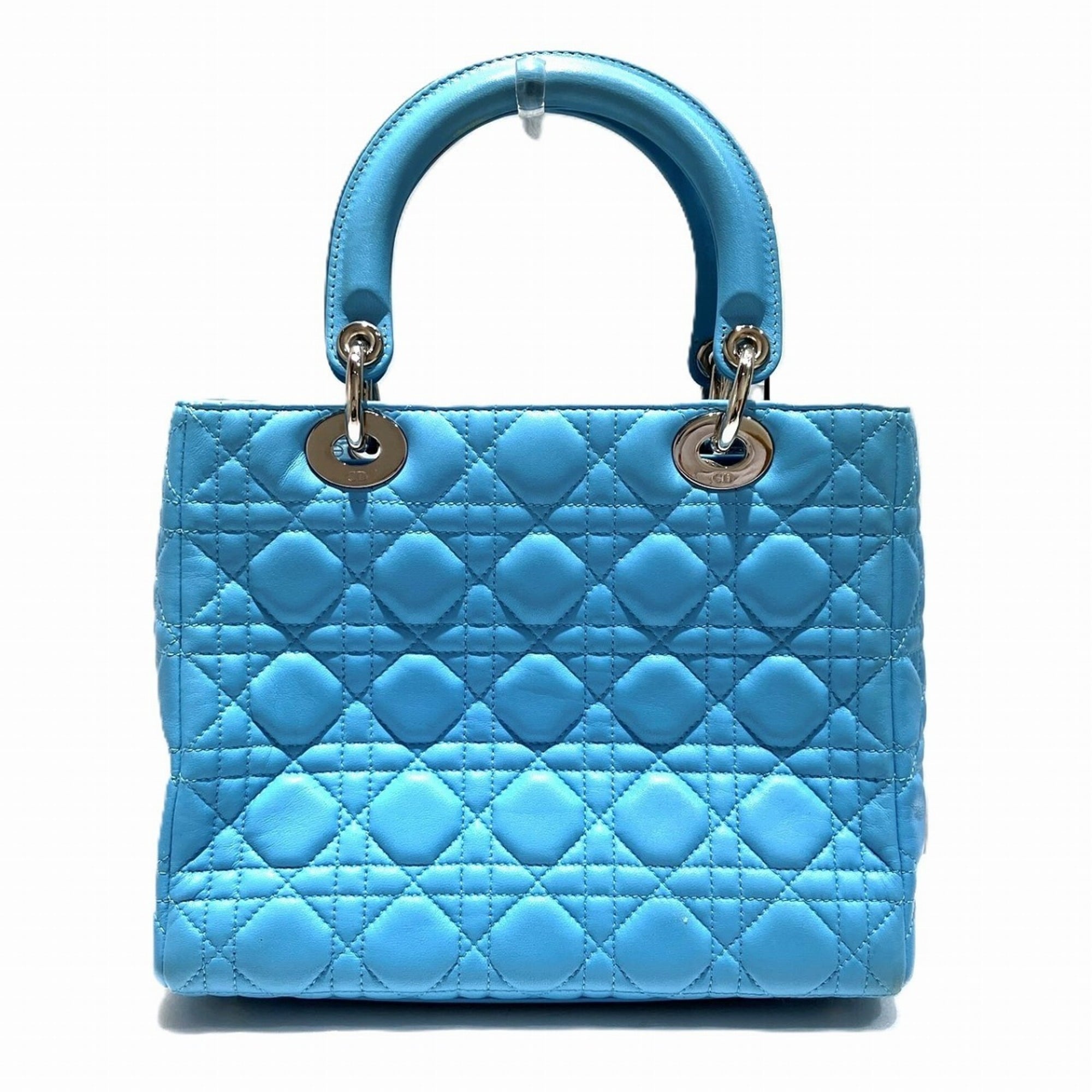 Christian Dior Sky Blue Leather Handbag (Pre-Owned)