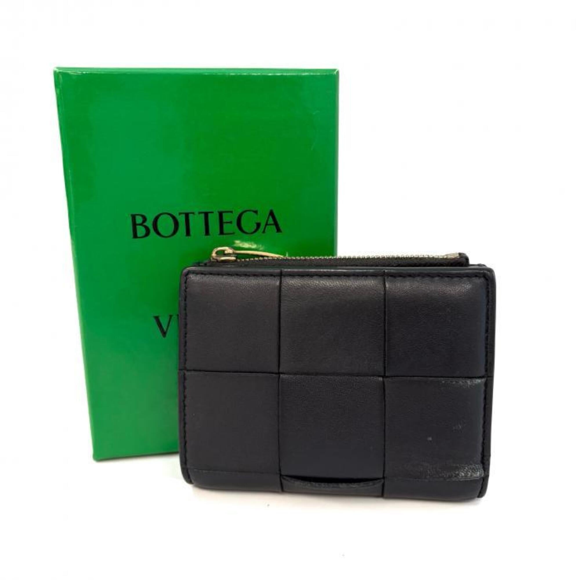 Bottega Veneta Black Intrecciato Wallet (Bi-Fold) (Pre-Owned)