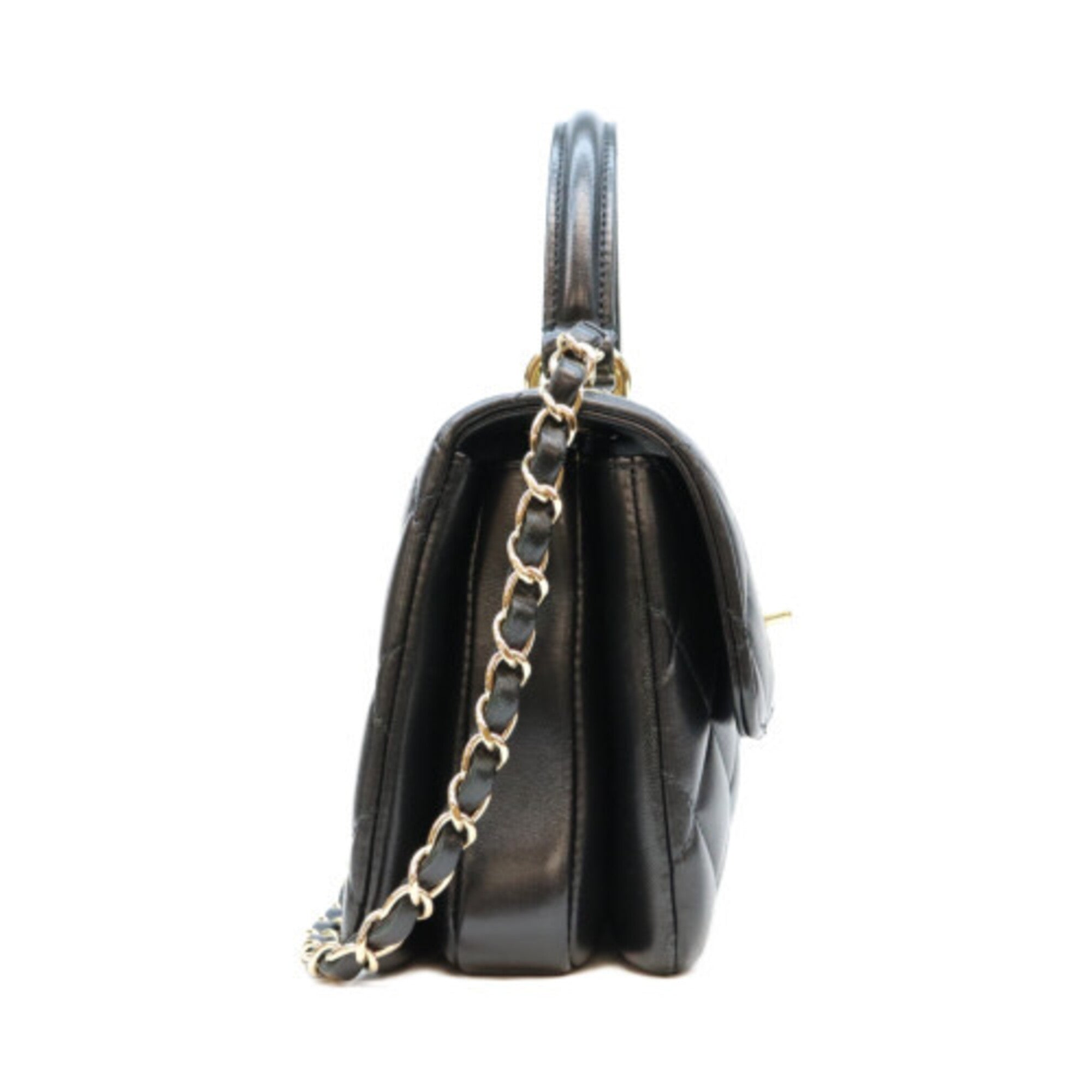 Chanel Black Leather Shoulder Bag (Pre-Owned)