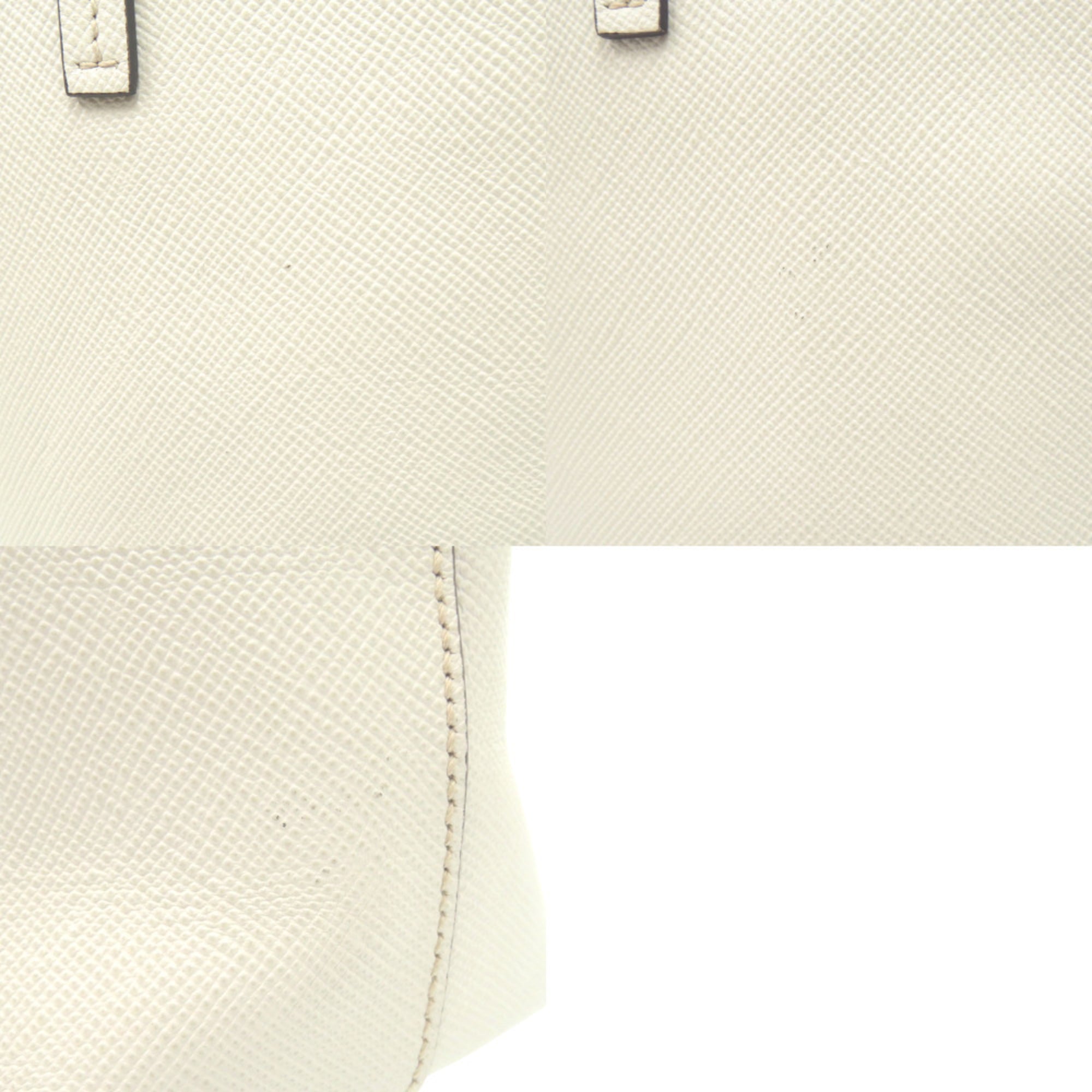 Prada White Saffiano Shoulder Bag Tote Bag (Pre-Owned)